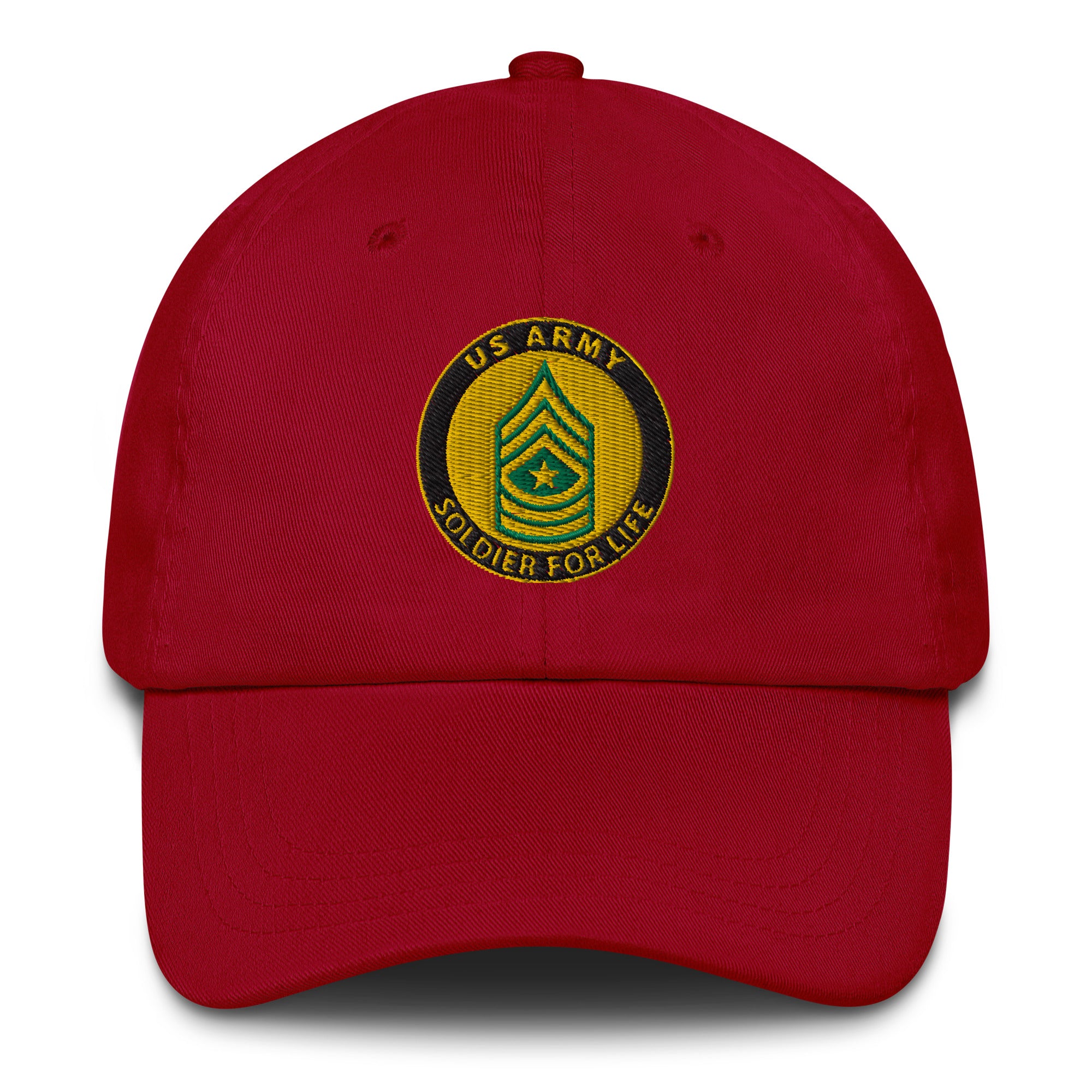 US Army E-9 Sergeant Major E9 SGM Soldier For Life Embroidered Dad Hat