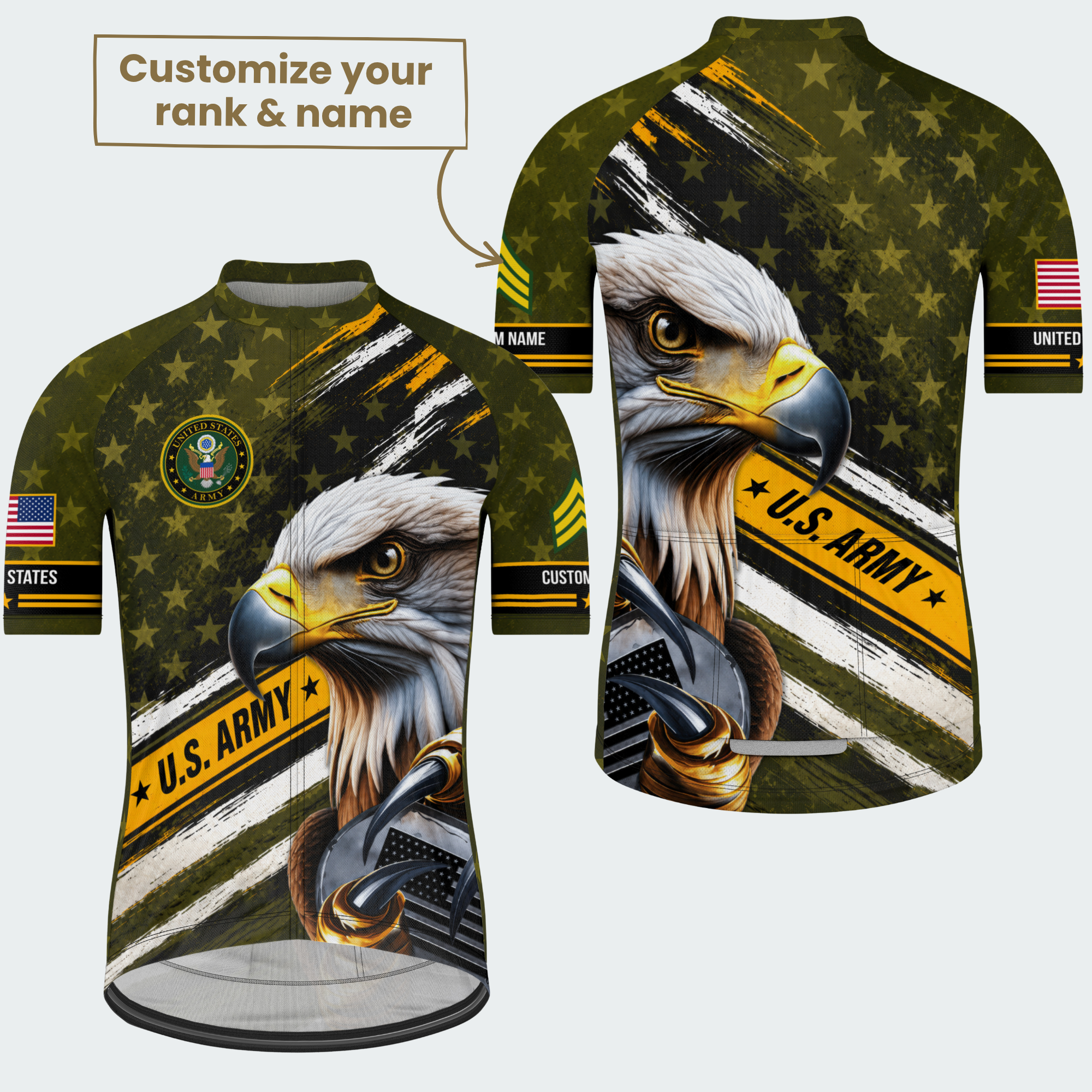 Men’s Personalized U.S. Army Eagle Pride Cycling Jersey & Kit