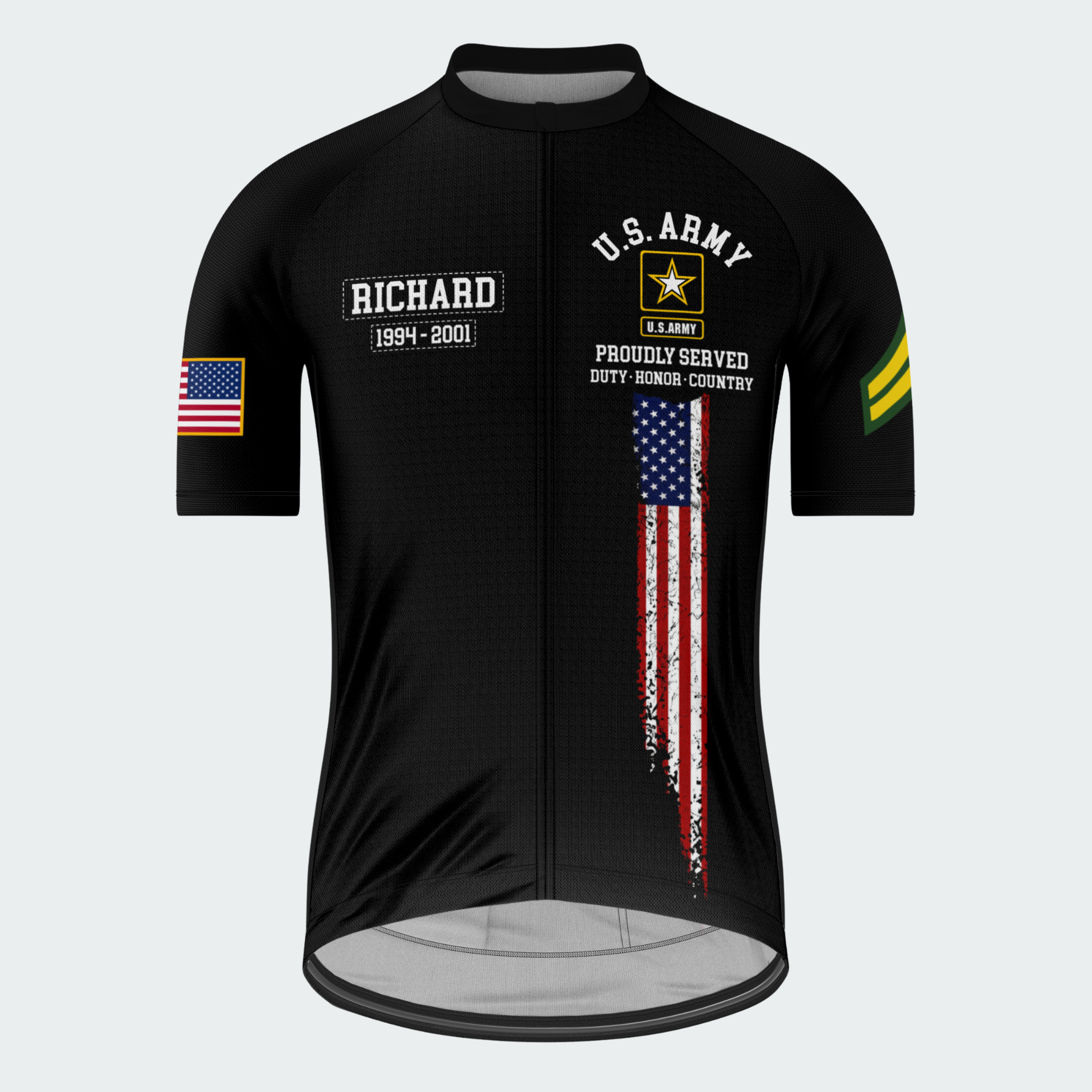 Men’s Personalized Veteran Never Ends Cycling Jersey & Kit