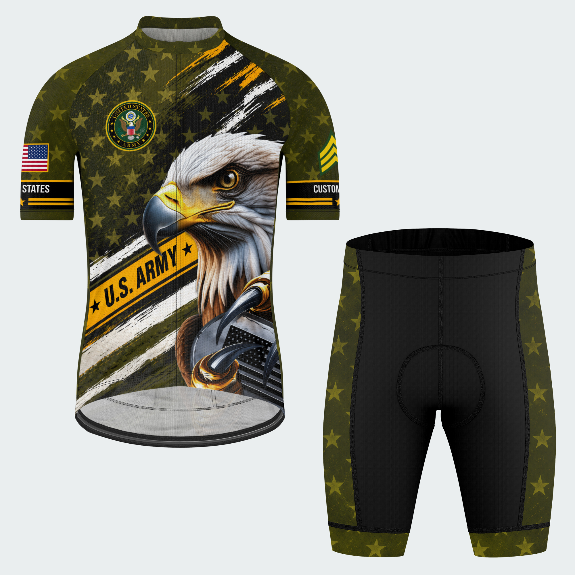 Men’s Personalized U.S. Army Eagle Pride Cycling Jersey & Kit
