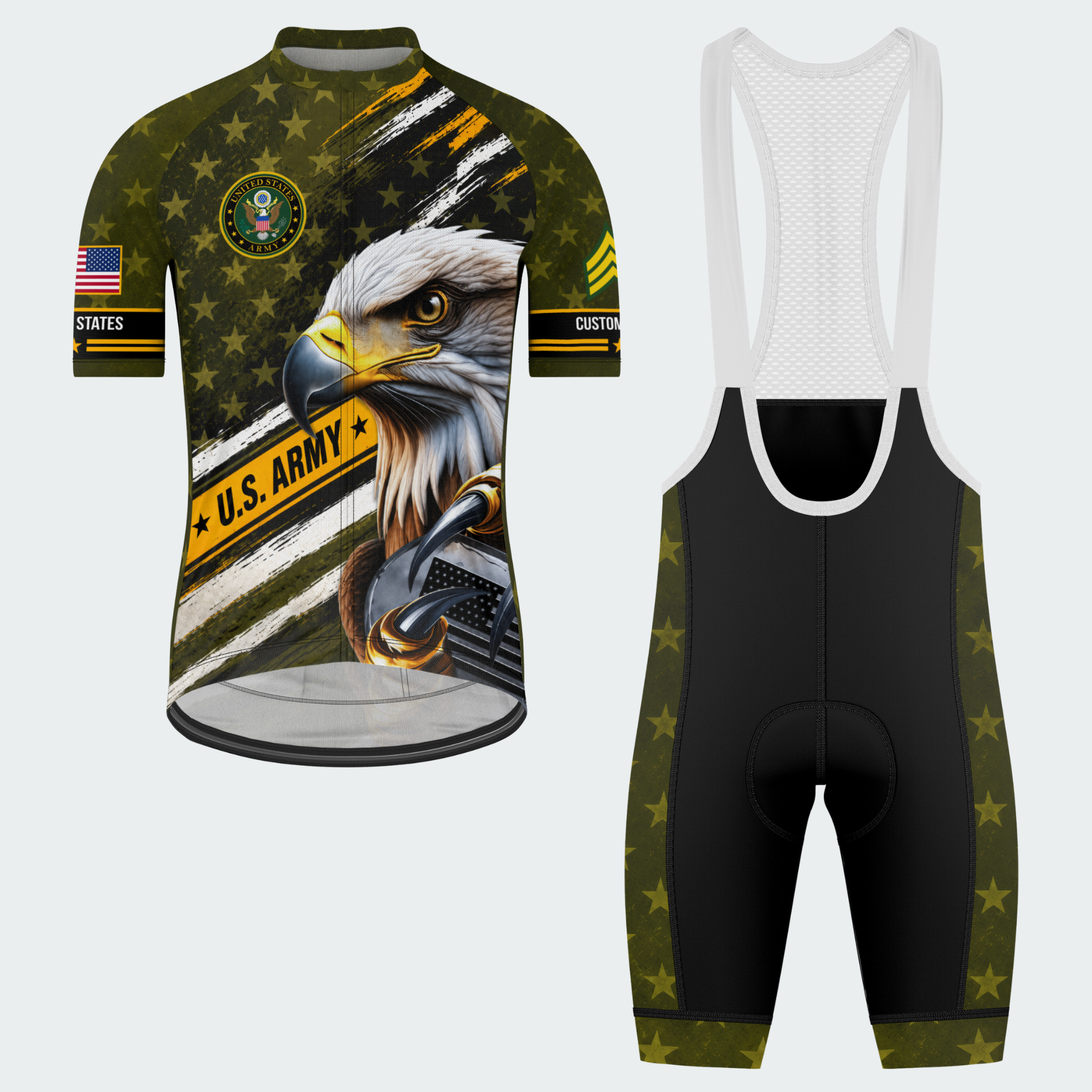 Men’s Personalized U.S. Army Eagle Pride Cycling Jersey & Kit