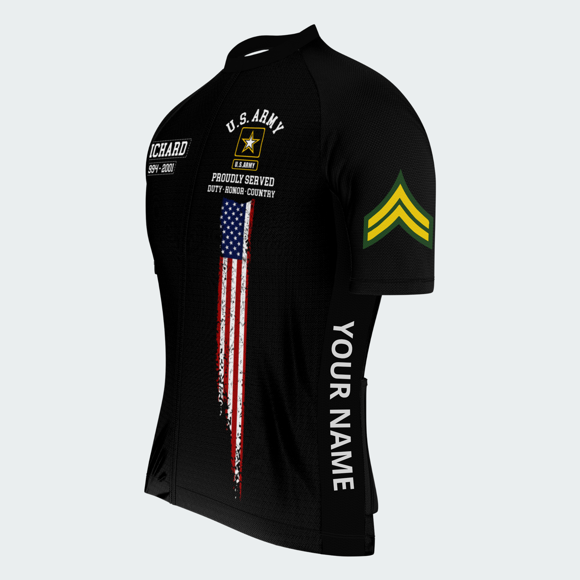 Men’s Personalized Veteran Never Ends Cycling Jersey & Kit