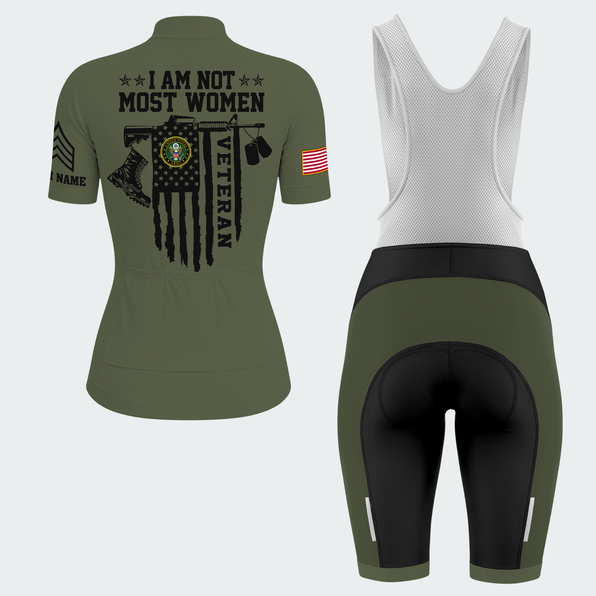Women’s Personalized Female Veteran Not Most Women Cycling Jersey & Kit