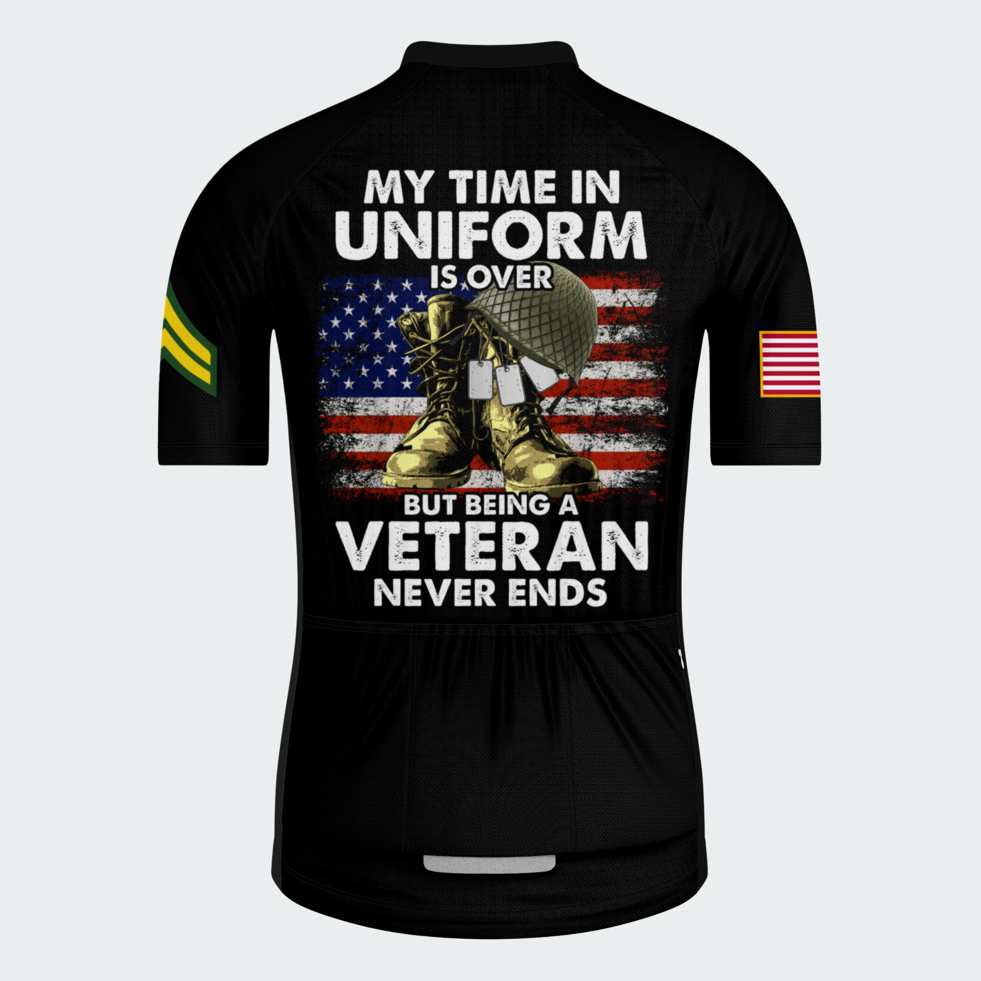 Men’s Personalized Veteran Never Ends Cycling Jersey & Kit