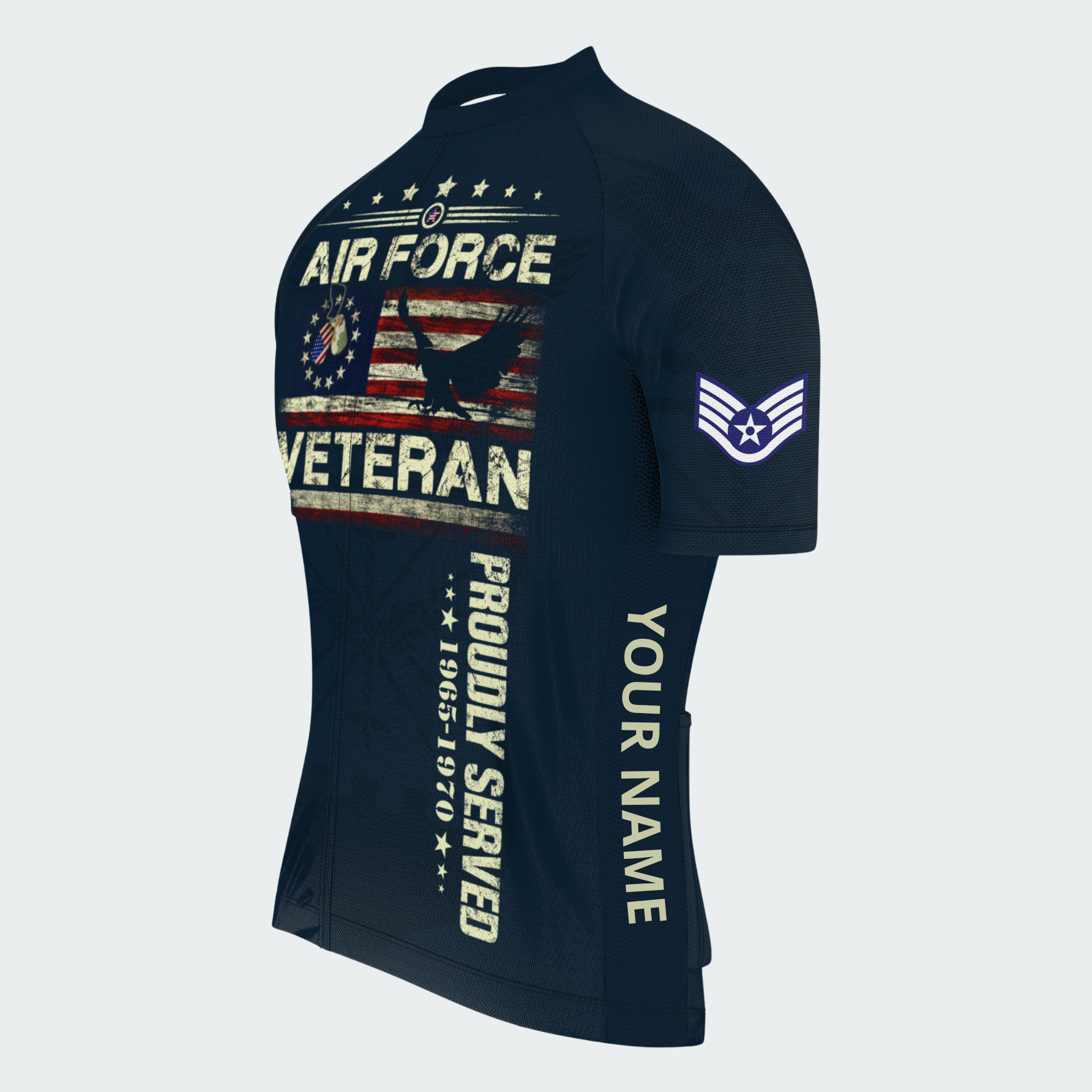 Men’s Air Force Veteran Proudly Served Cycling Jersey & Kit