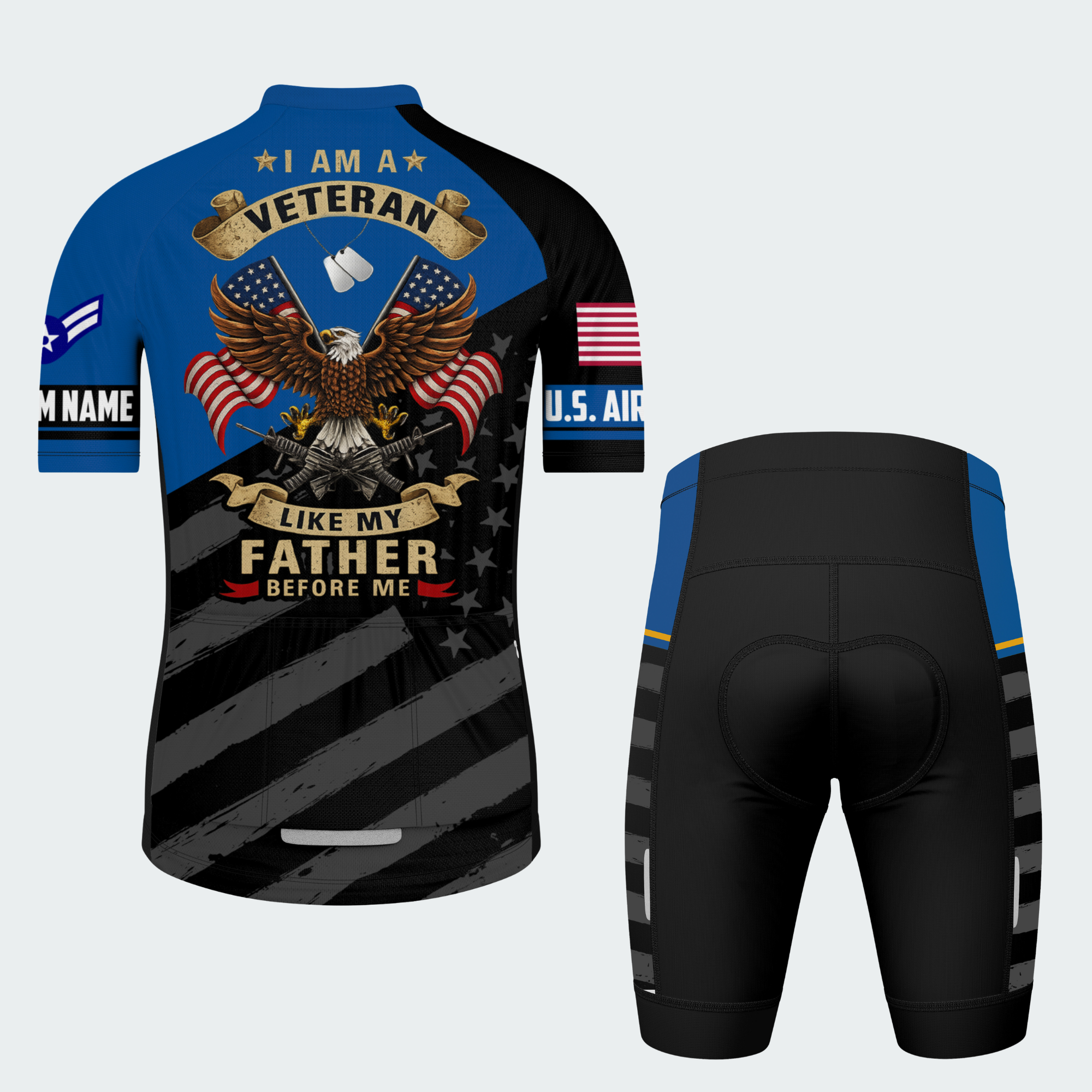 Men’s Personalized U.S. Air Force Veteran Legacy Cycling Jersey & Kit