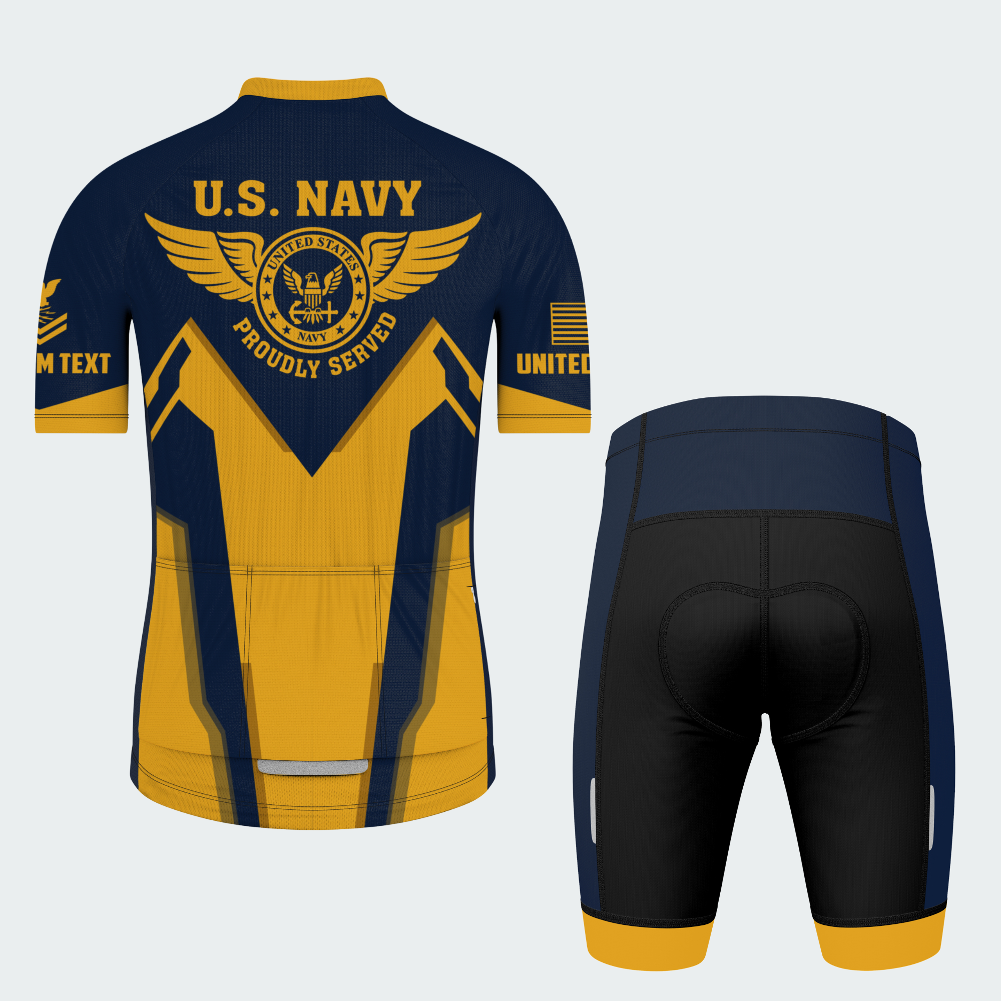 Men’s Personalized U.S. Navy Proudly Served Cycling Jersey & Kit