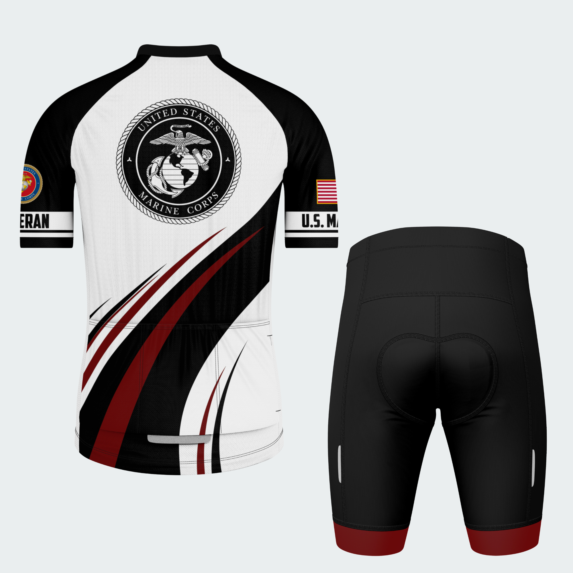 Men’s Personalized U.S. Marines Proudly Served Cycling Jersey & Kit