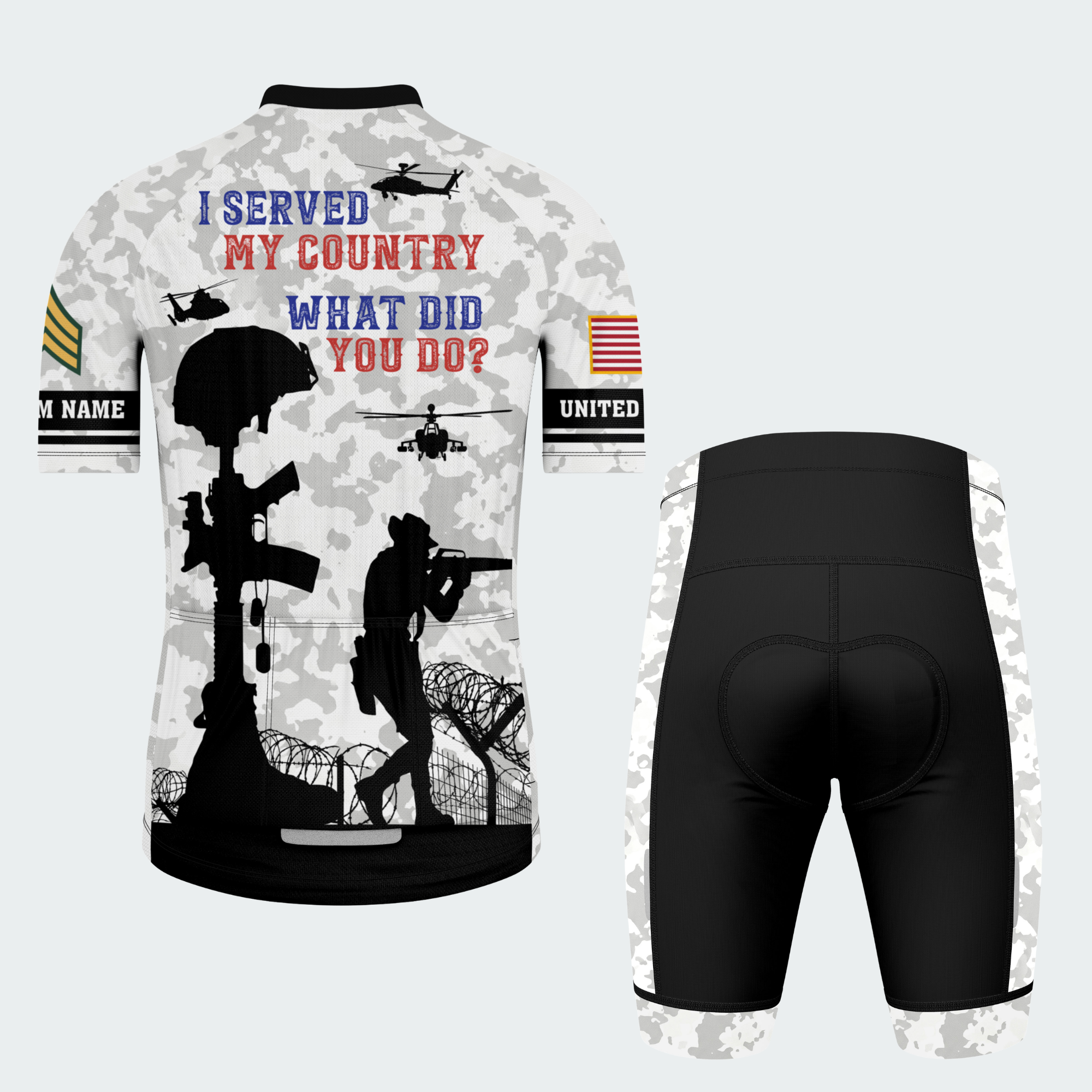 Men’s Veteran I Served My Country Cycling Jersey & Kit