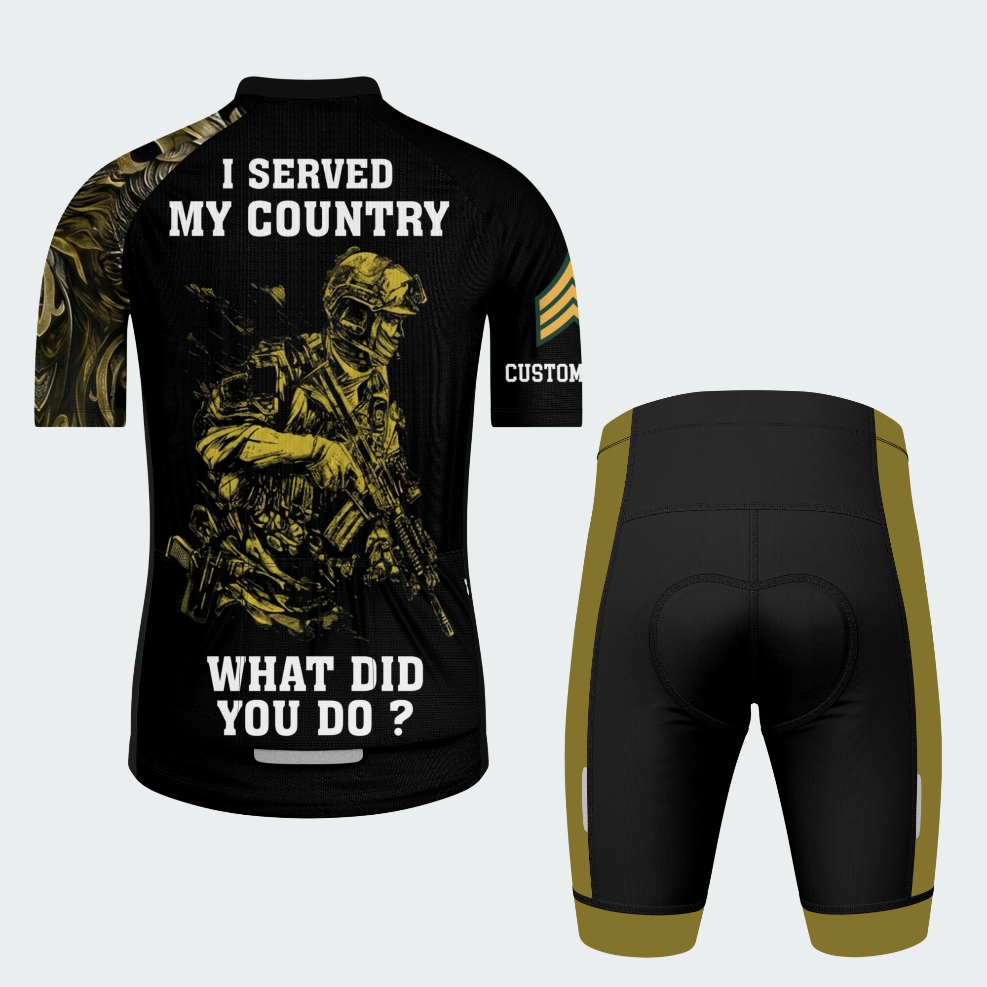 Men’s Custom Proud Veteran Eagle Cycling Jersey & Kit