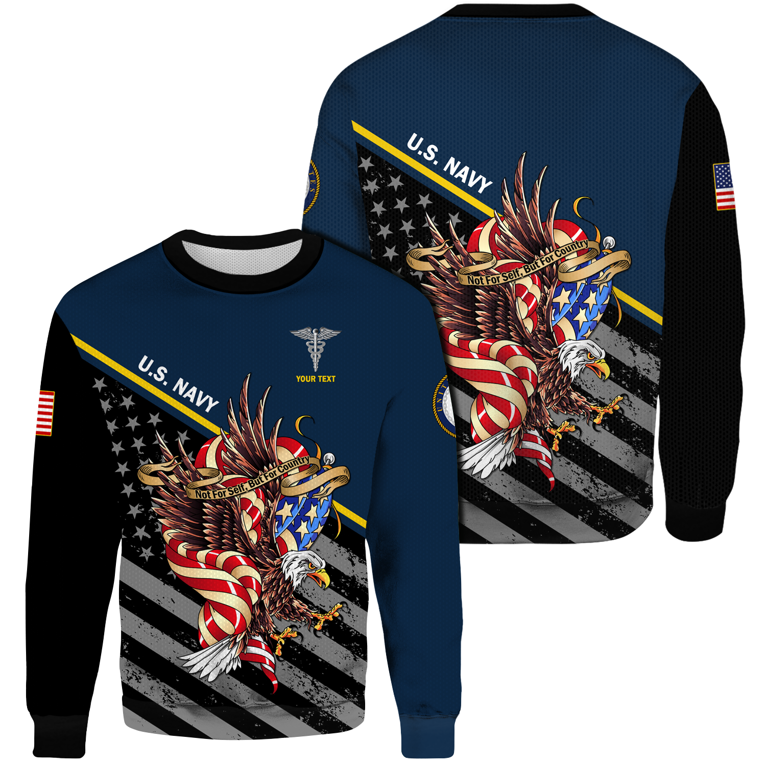 Custom 3D All Over Prints Ugly Sweater, Personalized Name And Ranks, Military Motto