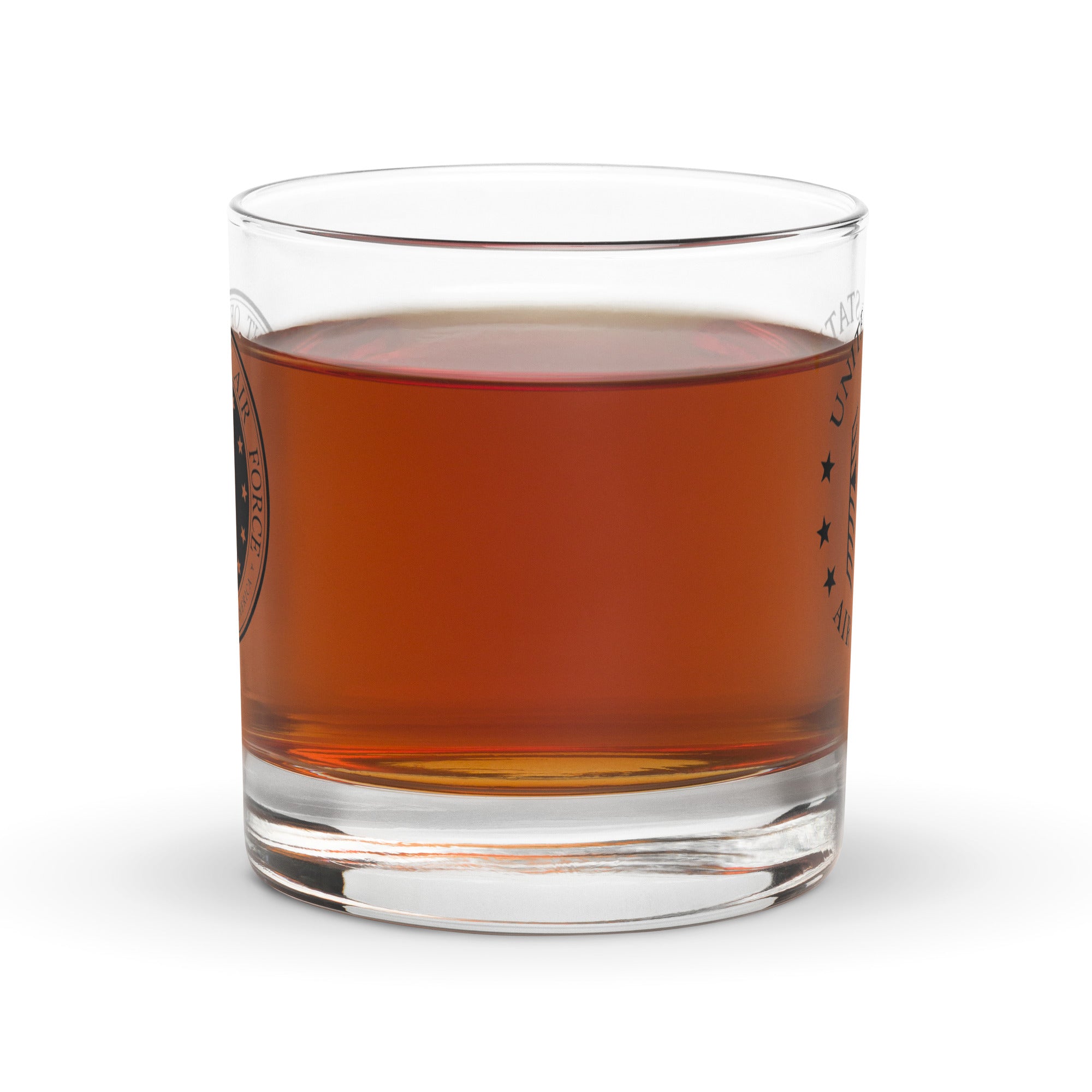 US Air Force E-9 First sergeant Insignia Rocks Glass