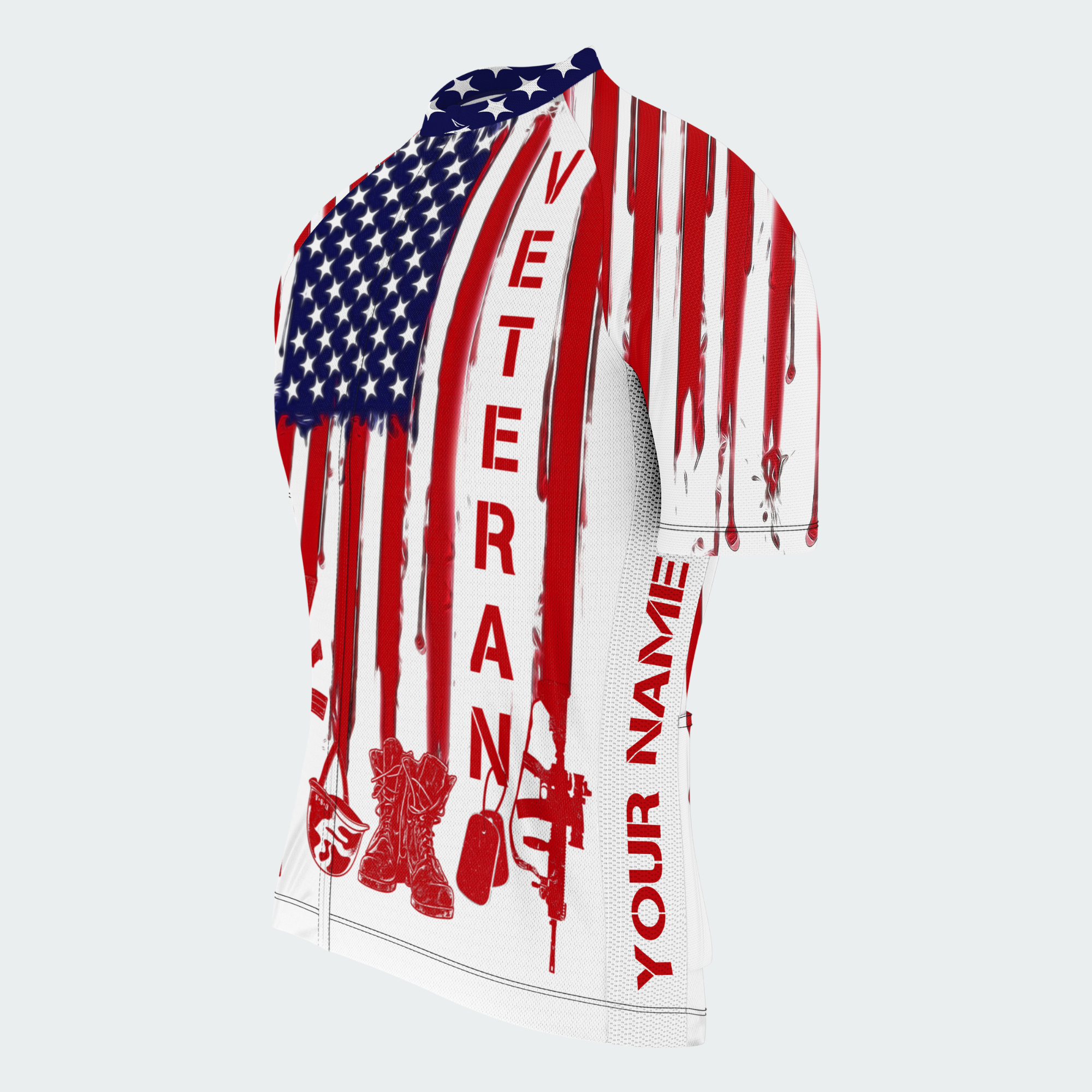 Men’s Proud Veteran American Flag Cycling Jersey & Kit