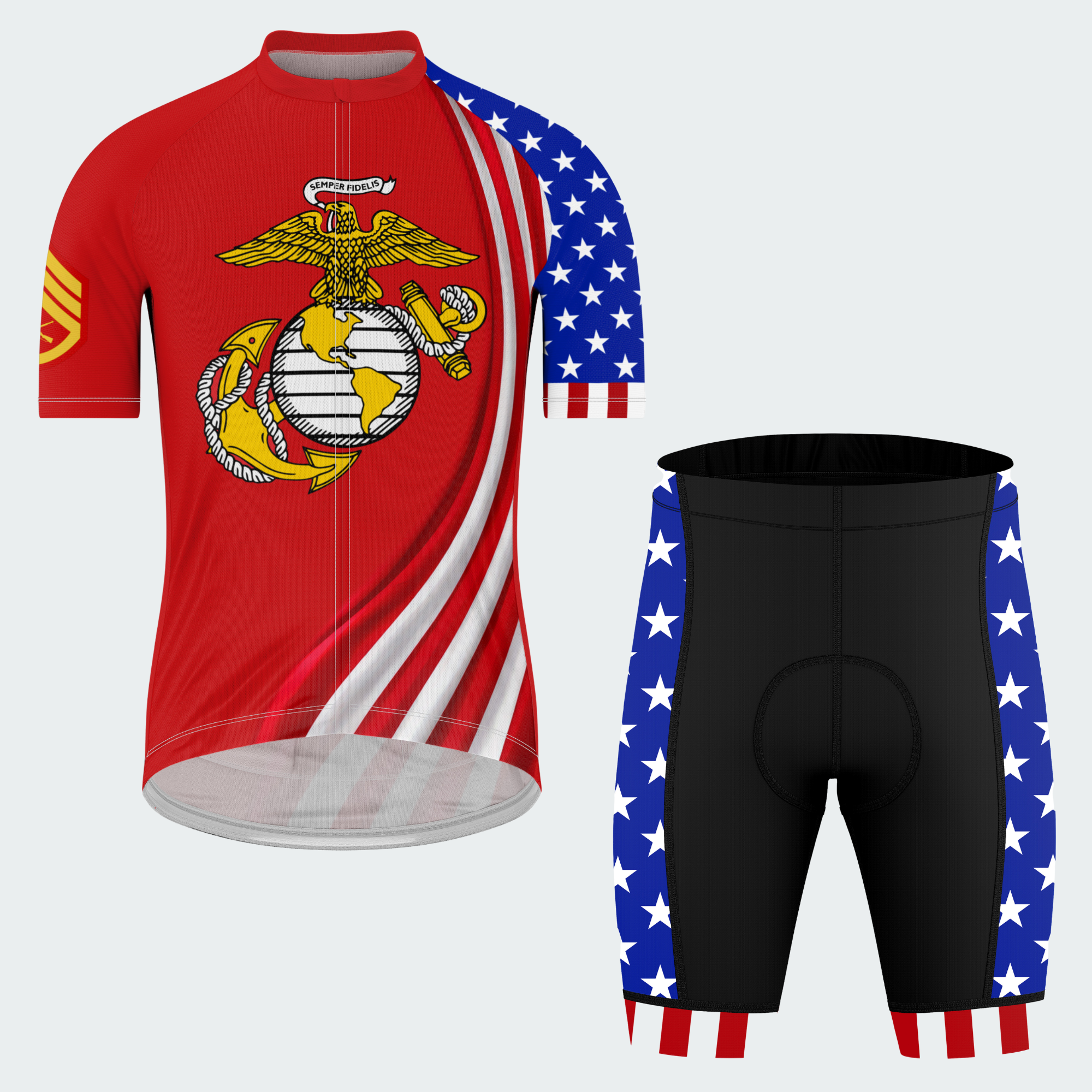 Men’s Personalized U.S. Marine Corps Veteran Cycling Jersey & Kit