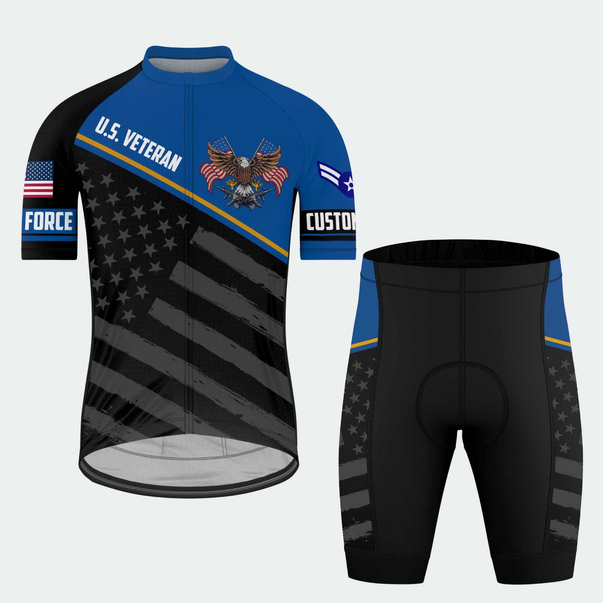 Men’s Personalized U.S. Air Force Veteran Legacy Cycling Jersey & Kit
