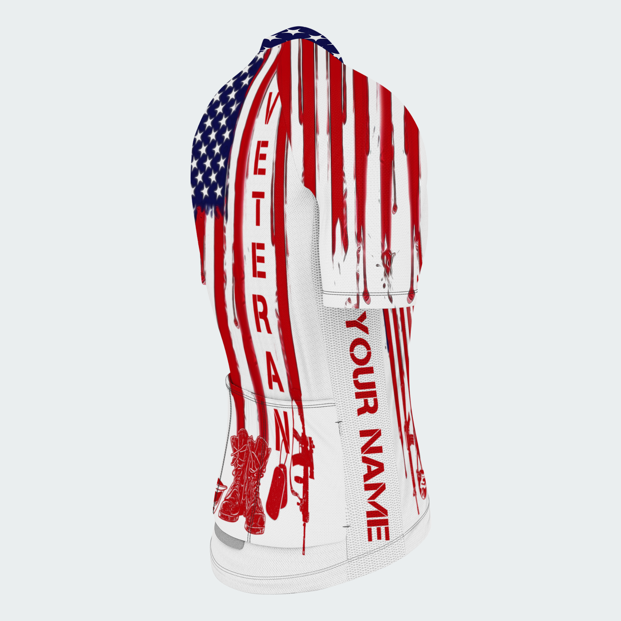 Men’s Proud Veteran American Flag Cycling Jersey & Kit
