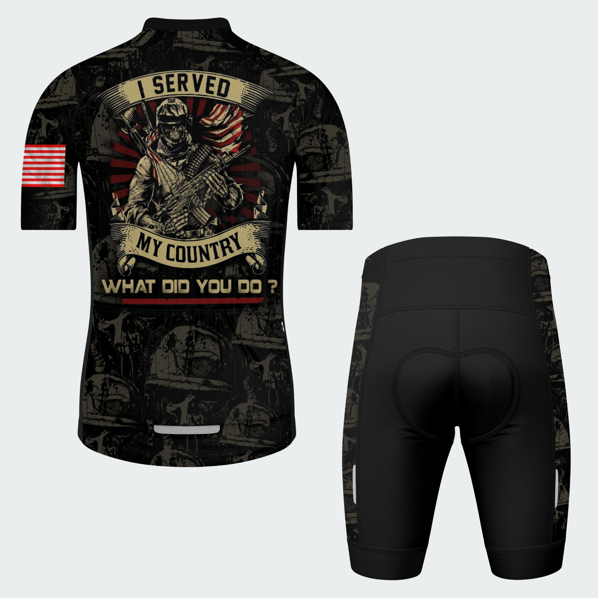 Men’s Personalized I Served My Country Army Veteran Cycling Jersey & Kit