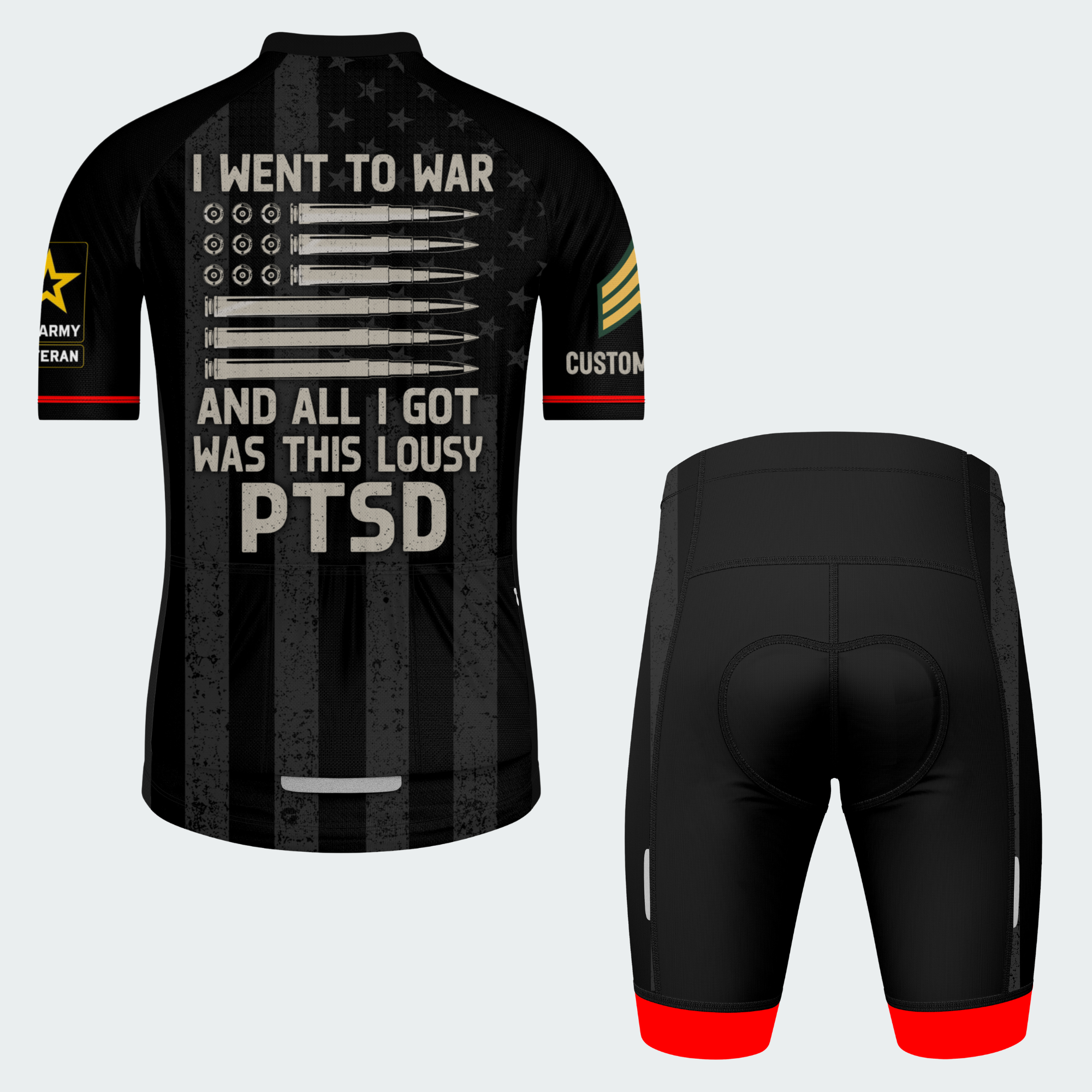 Men’s Personalized PTSD Veteran Cycling Jersey & Kit