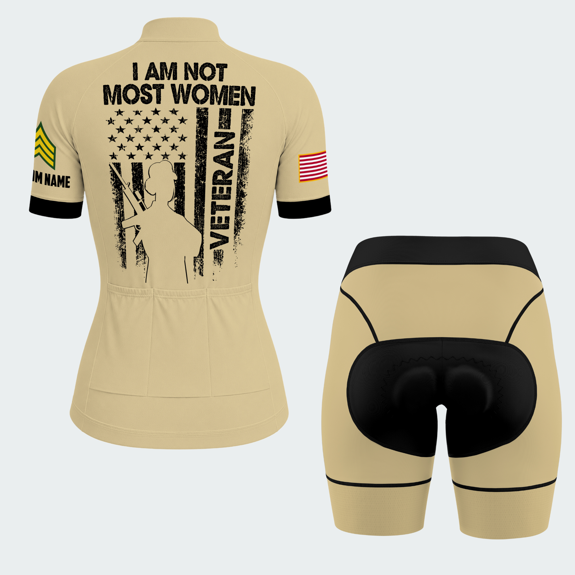 Women’s Personalized Female Veteran Warrior Cycling Jersey & Kit
