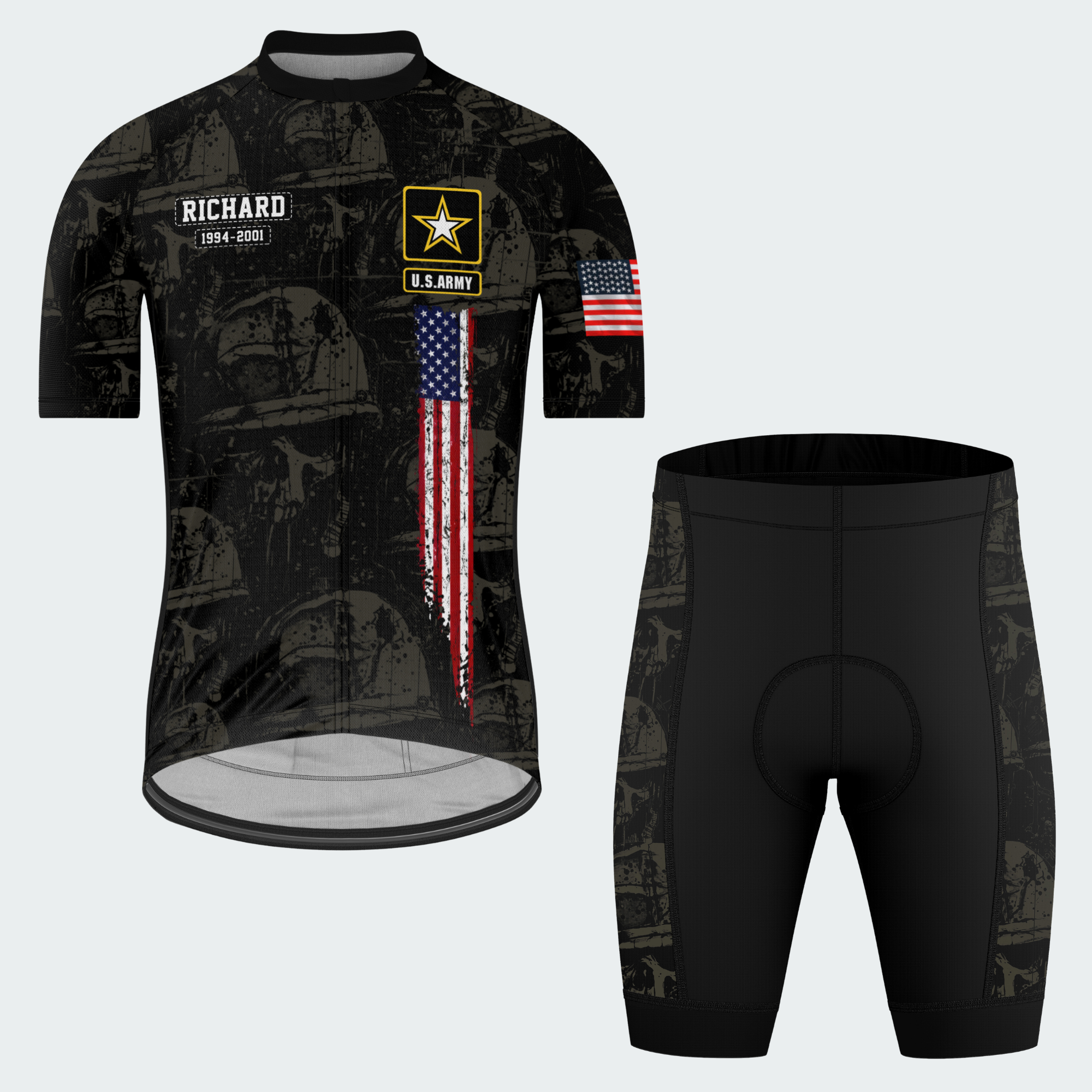Men’s Personalized I Served My Country Army Veteran Cycling Jersey & Kit