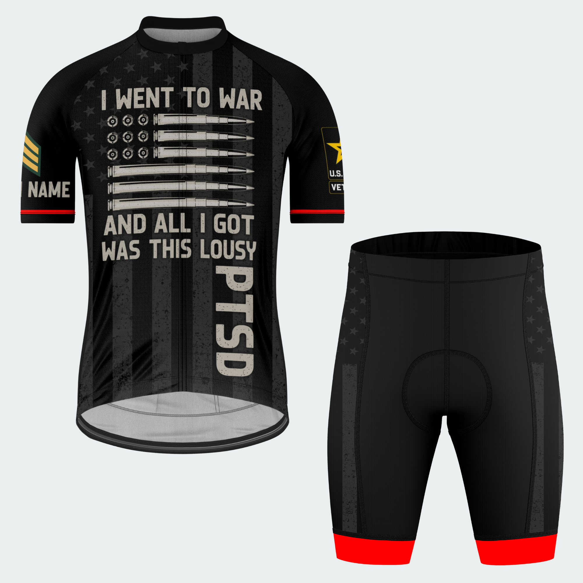 Men’s Personalized PTSD Veteran Cycling Jersey & Kit