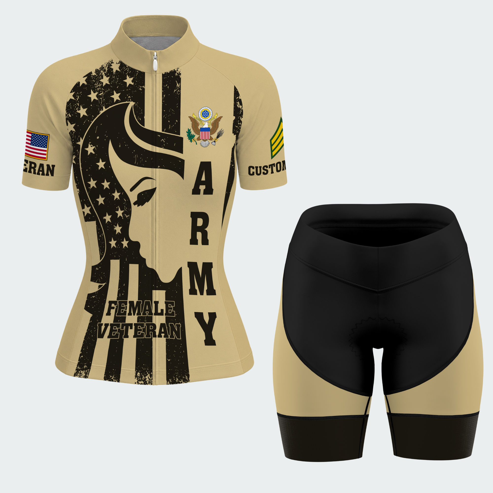 Women’s Personalized Army Female Veteran Cycling Jersey & Kit