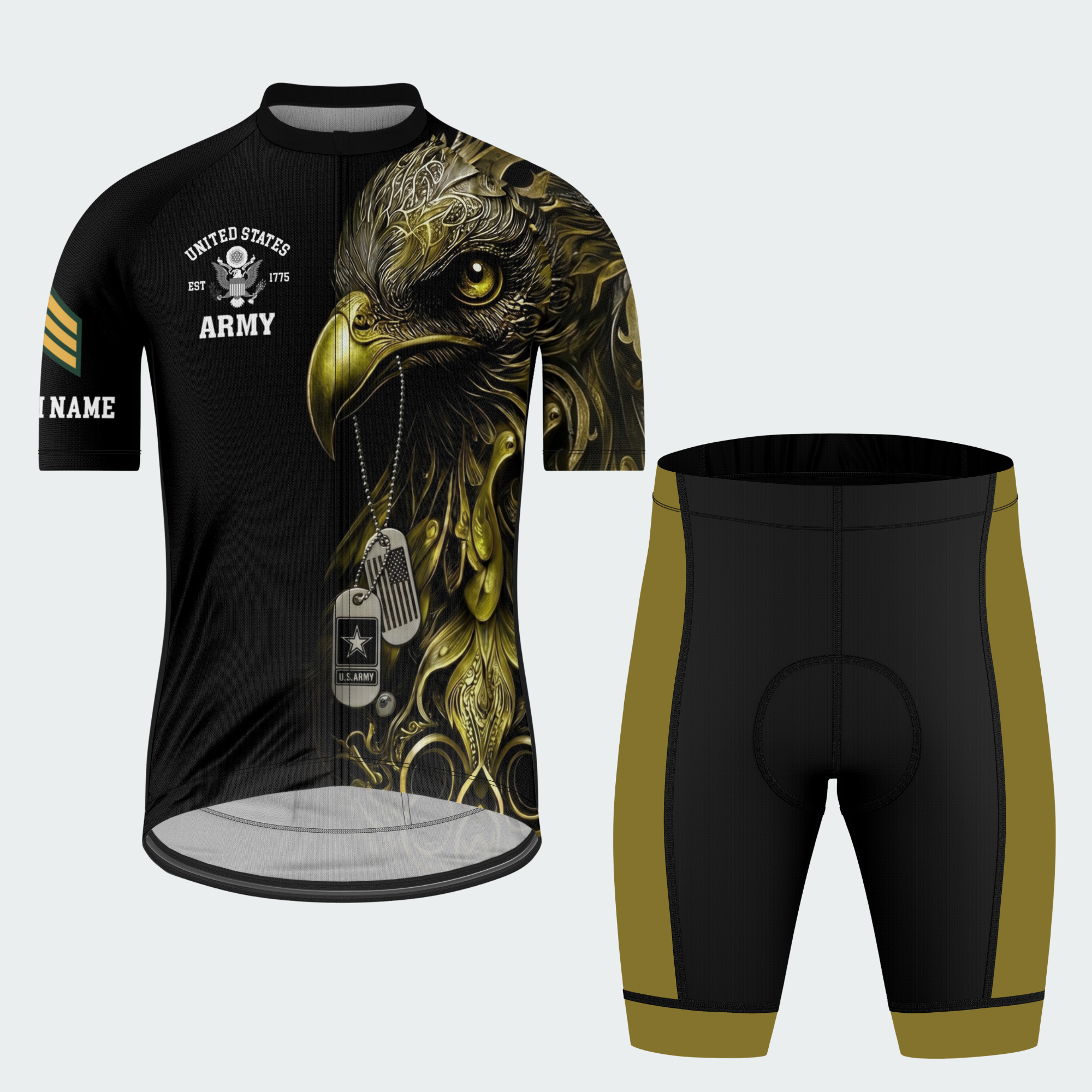 Men’s Custom Proud Veteran Eagle Cycling Jersey & Kit
