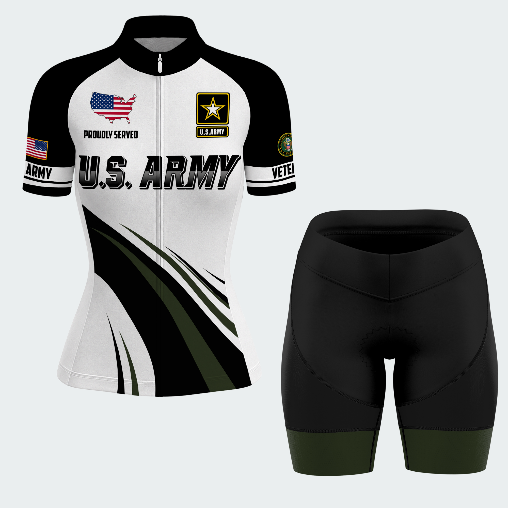 Women’s Personalized USA Veteran Pride Cycling Jersey & Kit