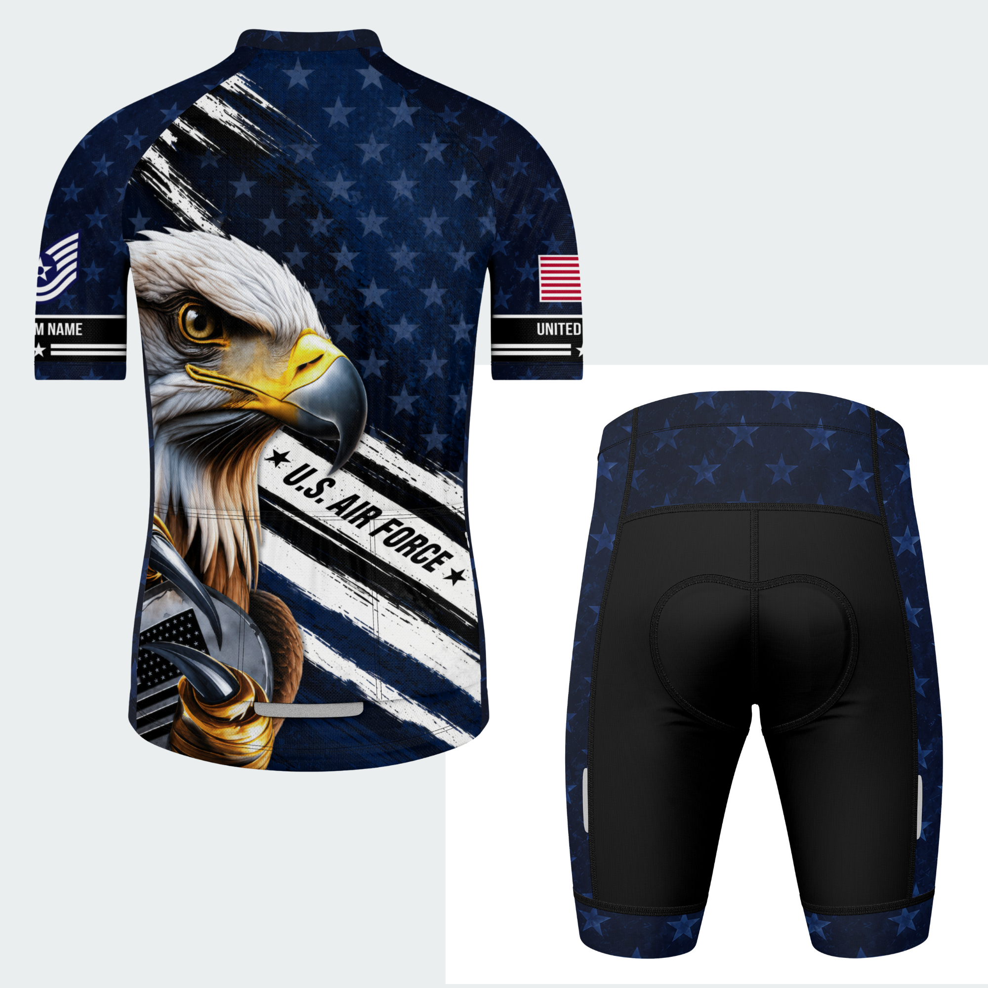 Men’s Personalized U.S. Air Force Eagle Pride Cycling Jersey & Kit