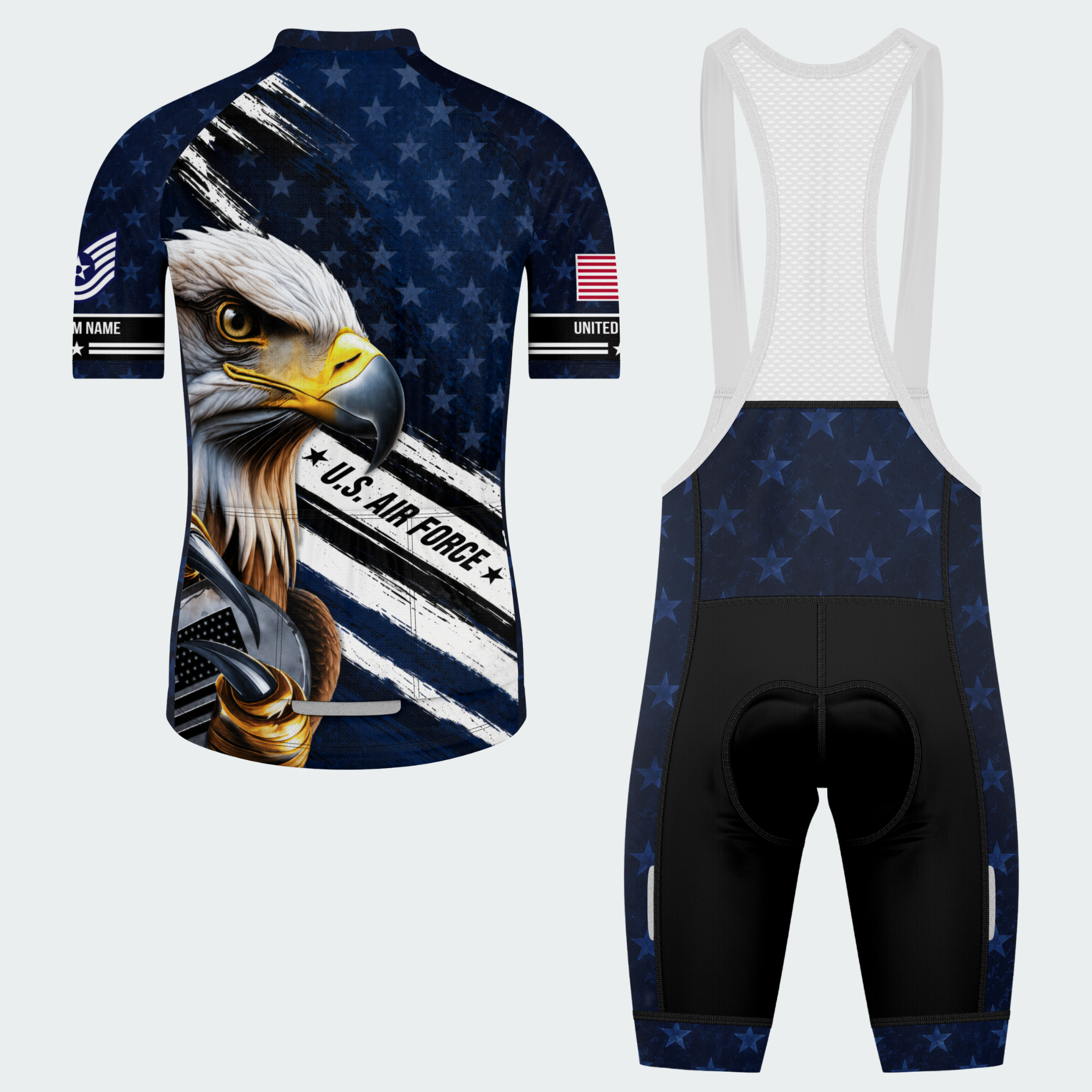 Men’s Personalized U.S. Air Force Eagle Pride Cycling Jersey & Kit