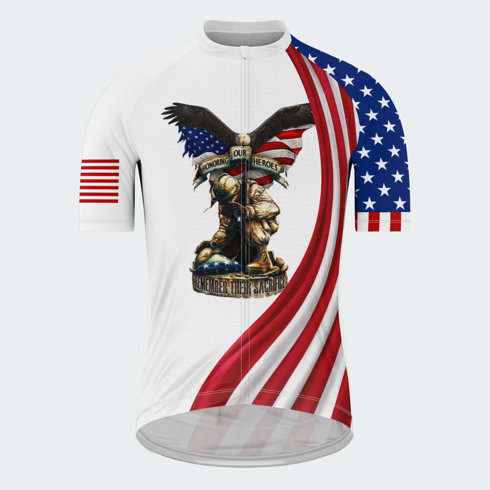 Men’s Honor & Sacrifice American Heroes Regular Fit Cycling Jersey