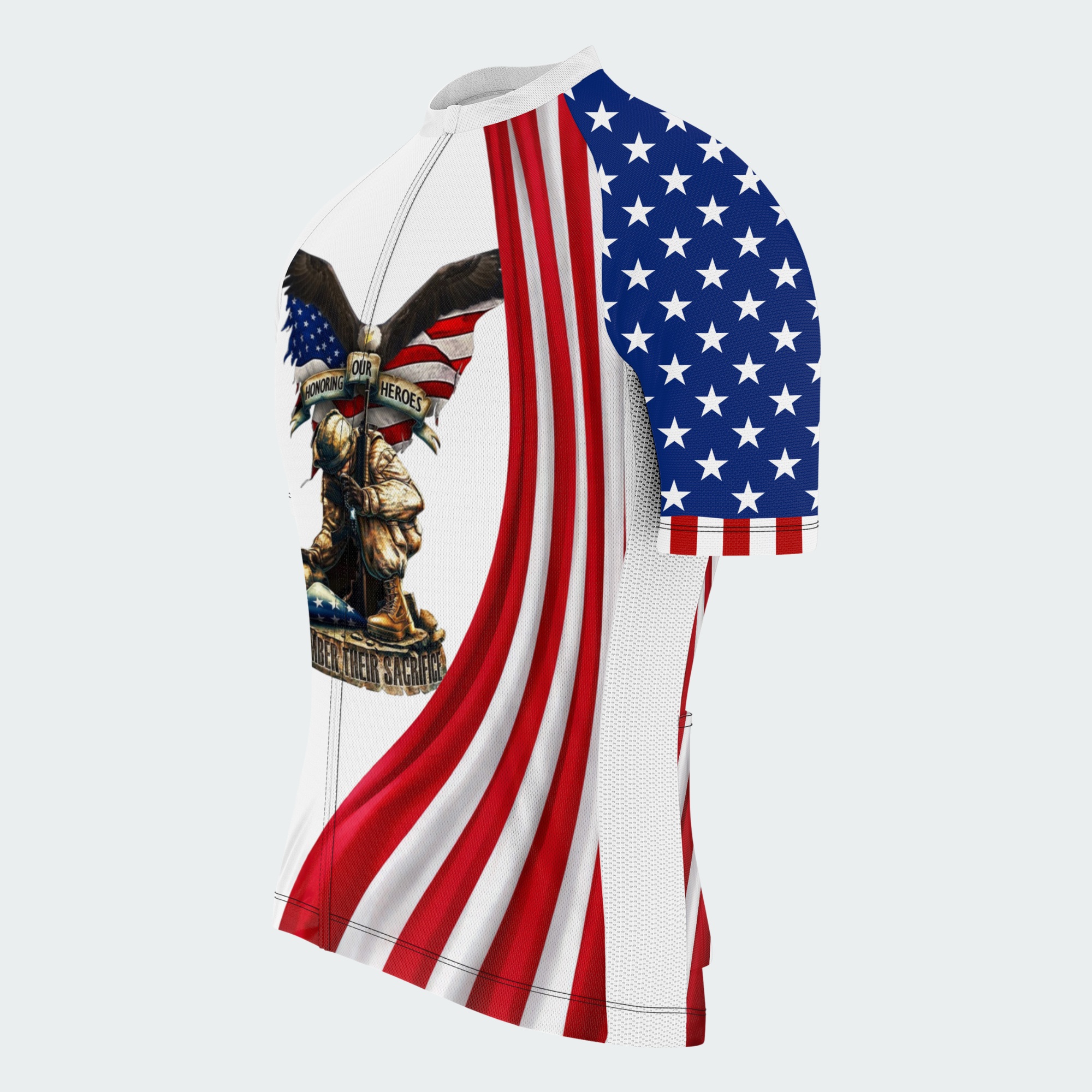 Men’s Honor & Sacrifice American Heroes Regular Fit Cycling Jersey