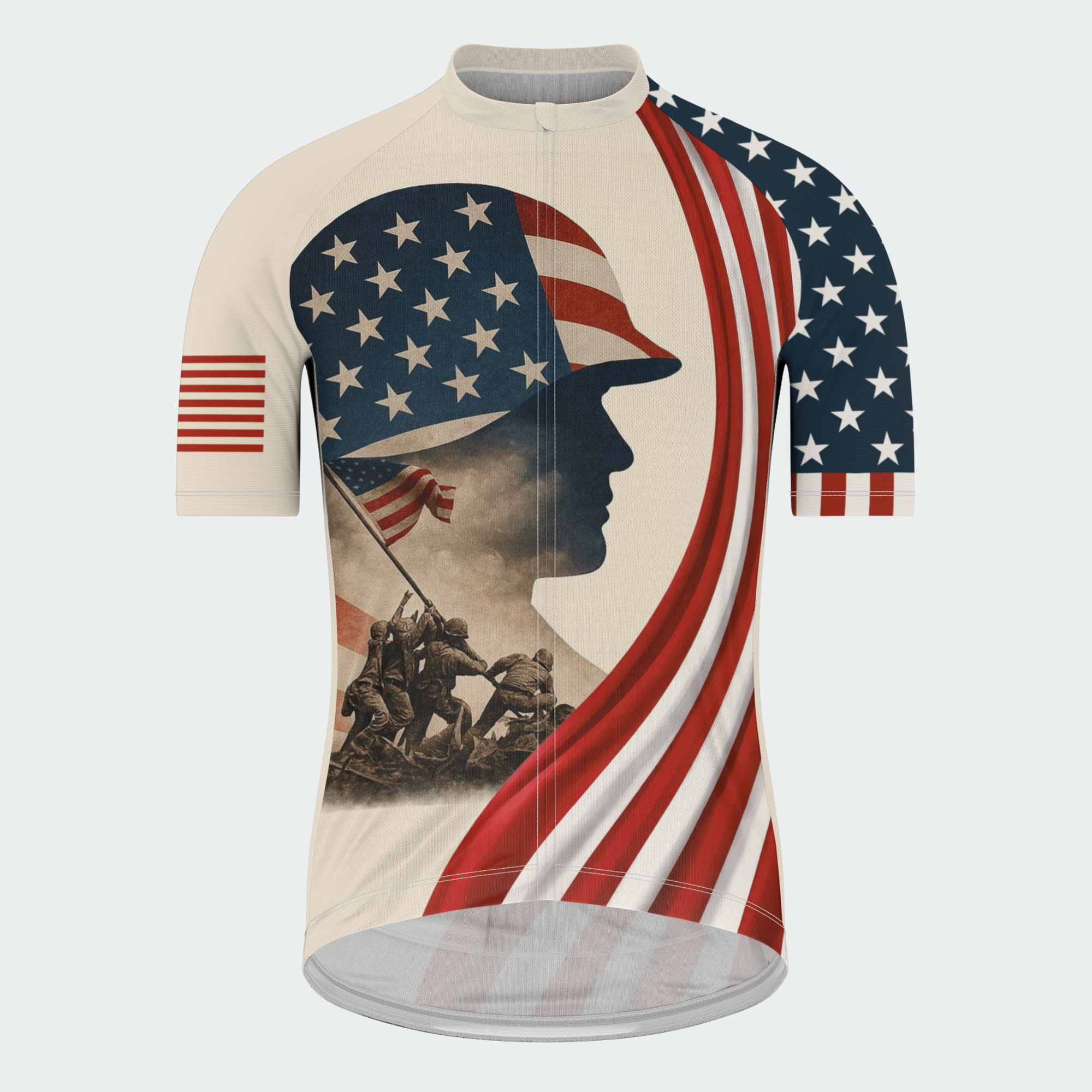 Men’s American Pride U.S. Veteran 250th Anniversary Regular Fit Cycling Jersey