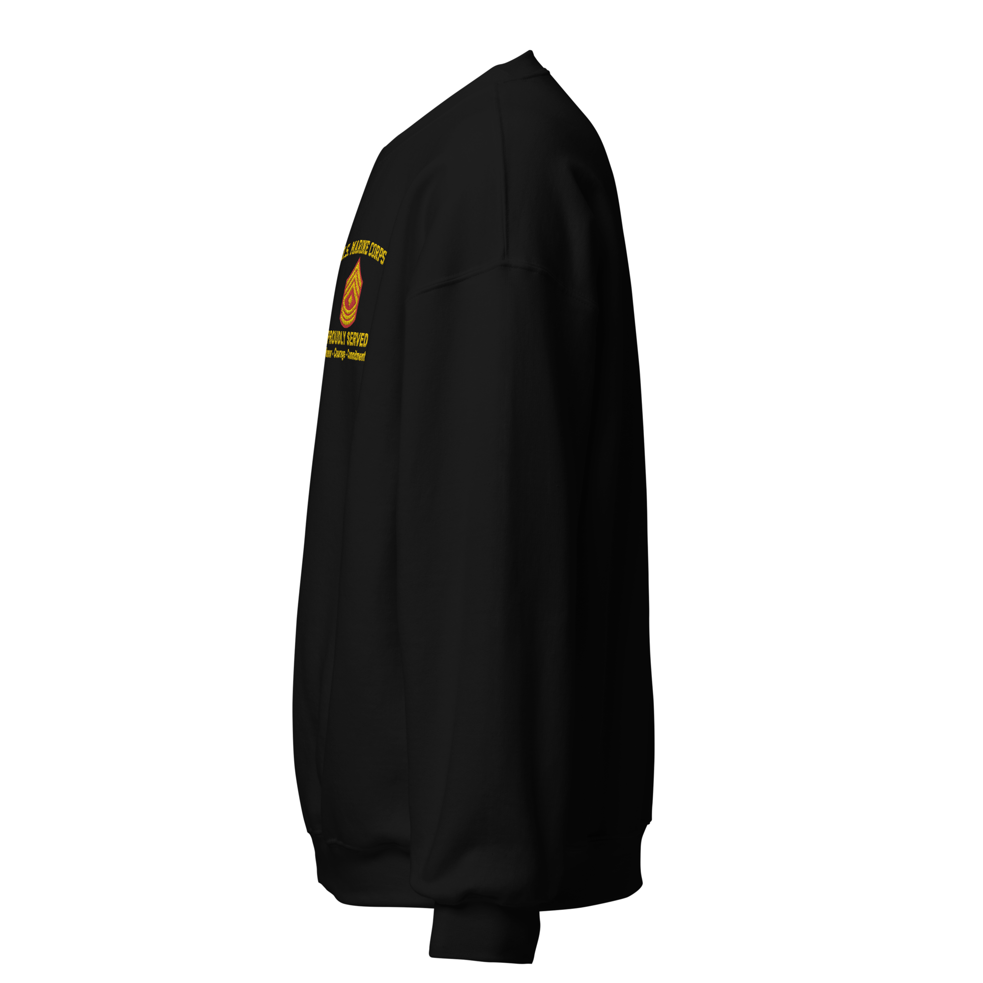 Custom MARlNE Ranks, Insignia Core Values Embroidered Unisex Sweatshirt