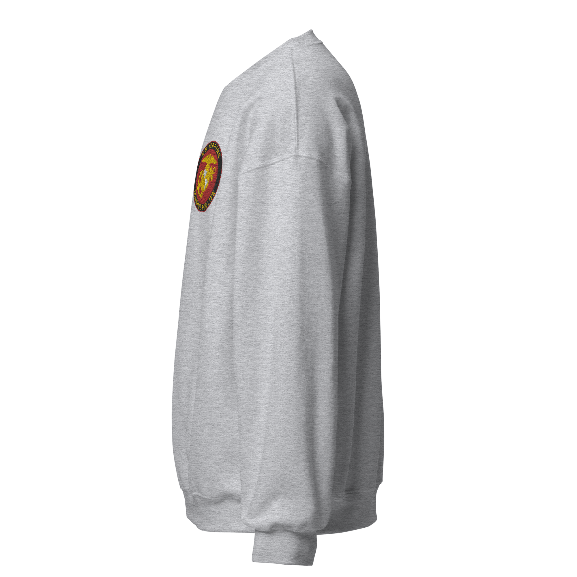 Custom MARlNE Ranks, Insignia Marine For Life Embroidered Unisex Sweatshirt