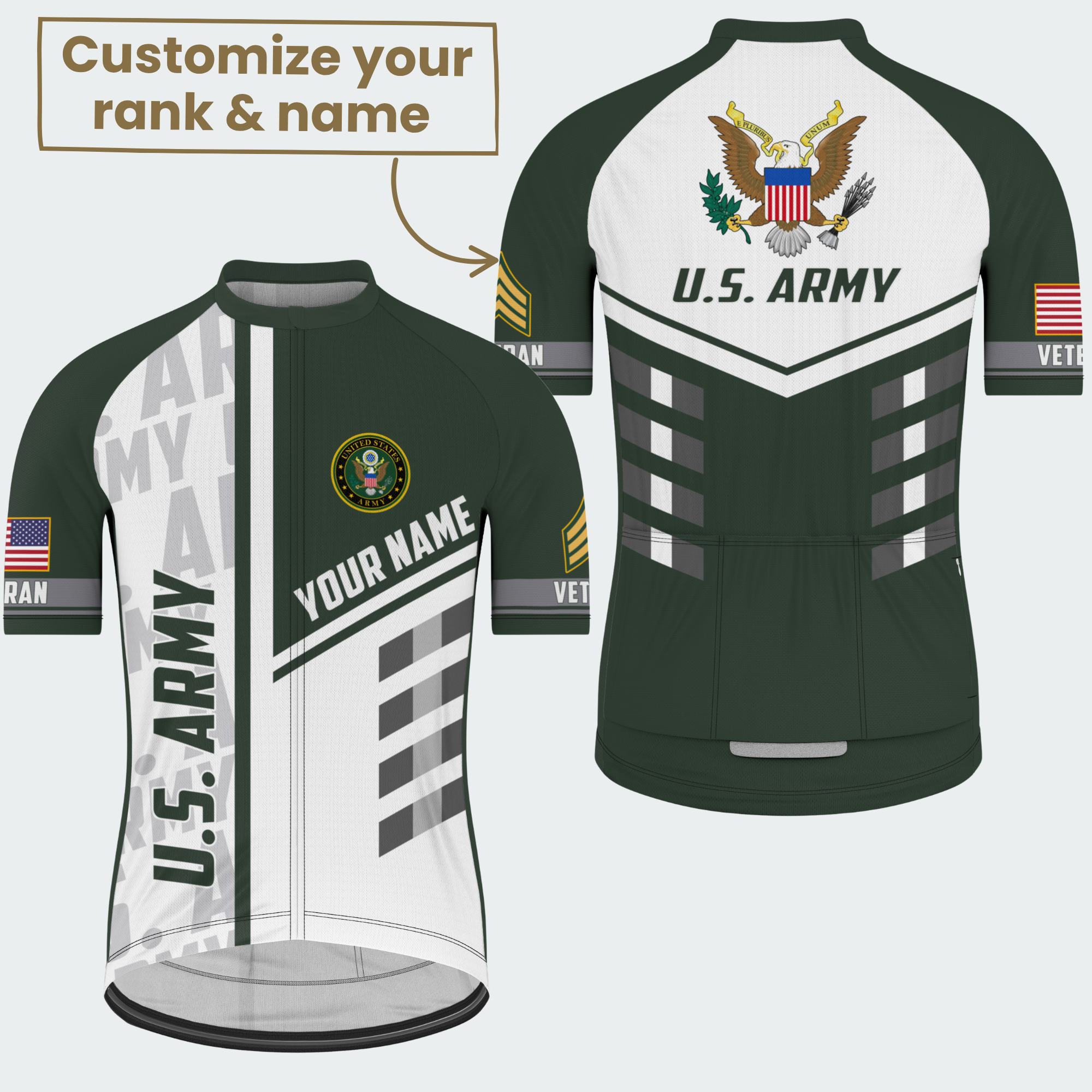 Men’s Personalized U.S. Army Veteran Cycling Jersey & Kit