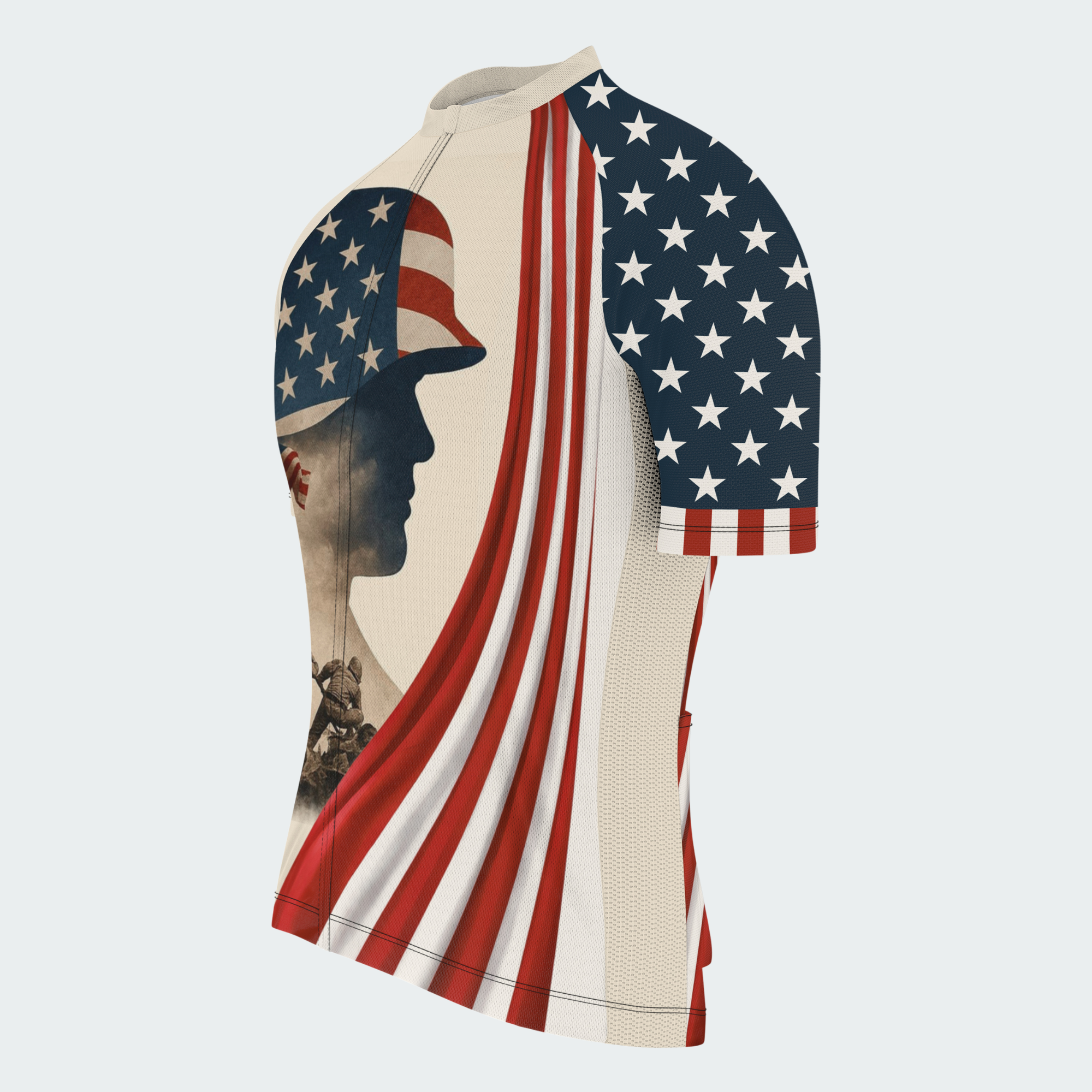 Men’s American Pride U.S. Veteran 250th Anniversary Regular Fit Cycling Jersey