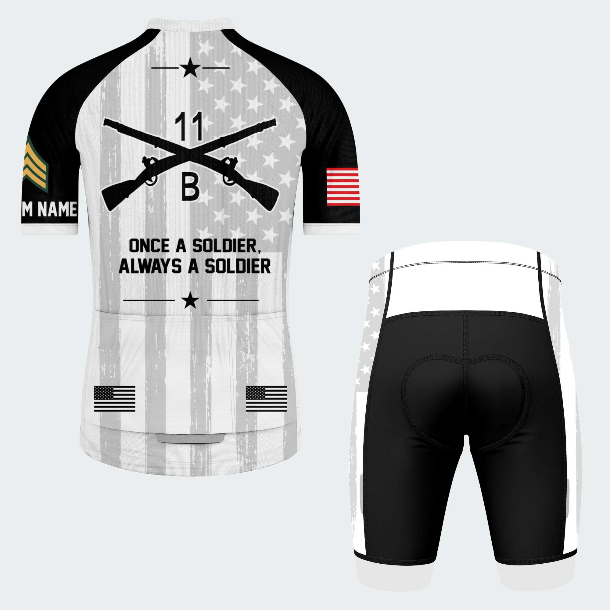 Men's U.S. Army Infantry 2nd Award CIB Regular Fit Cycling Jersey