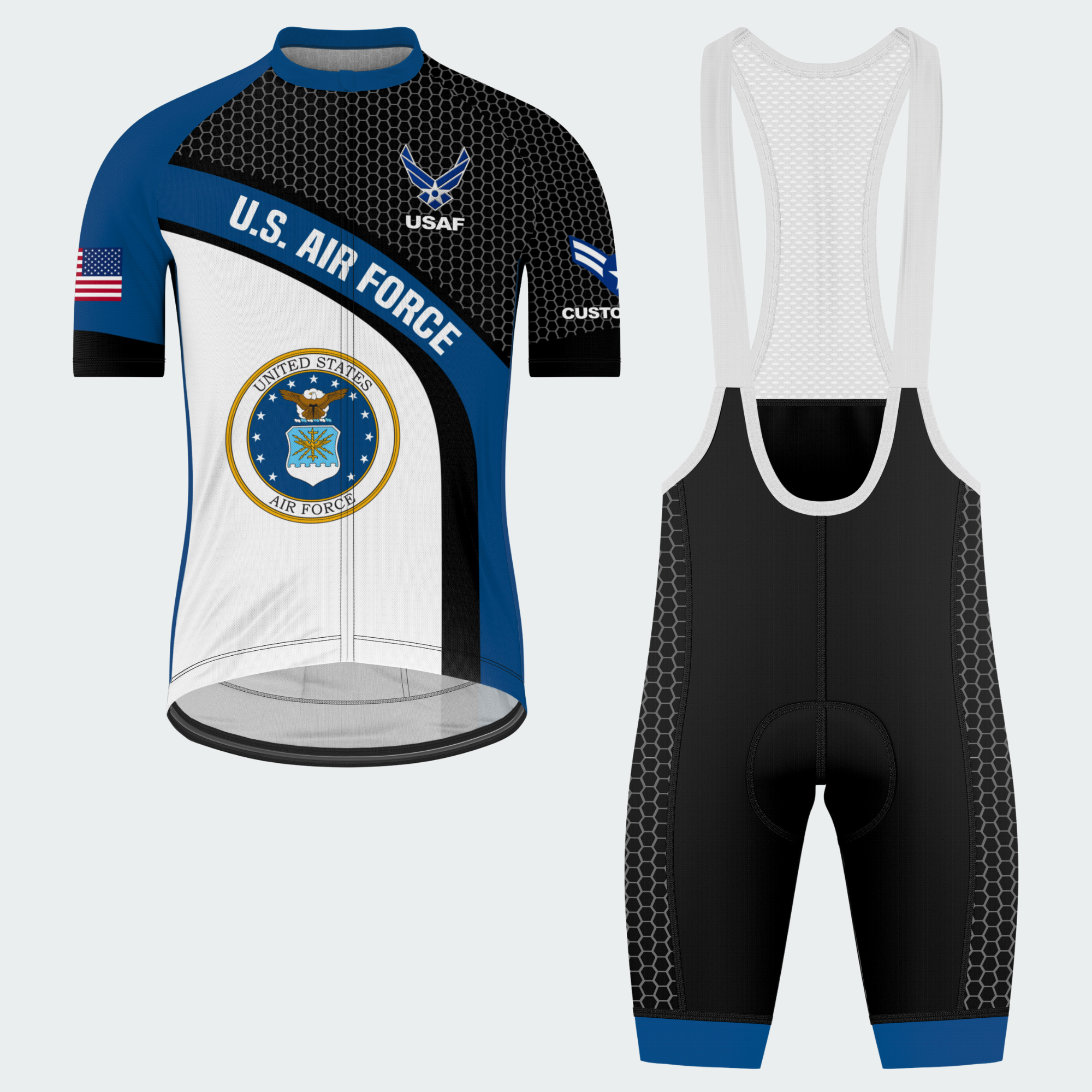 Men’s Personalized U.S. Air Force Regular Fit Cycling Jersey & Kit