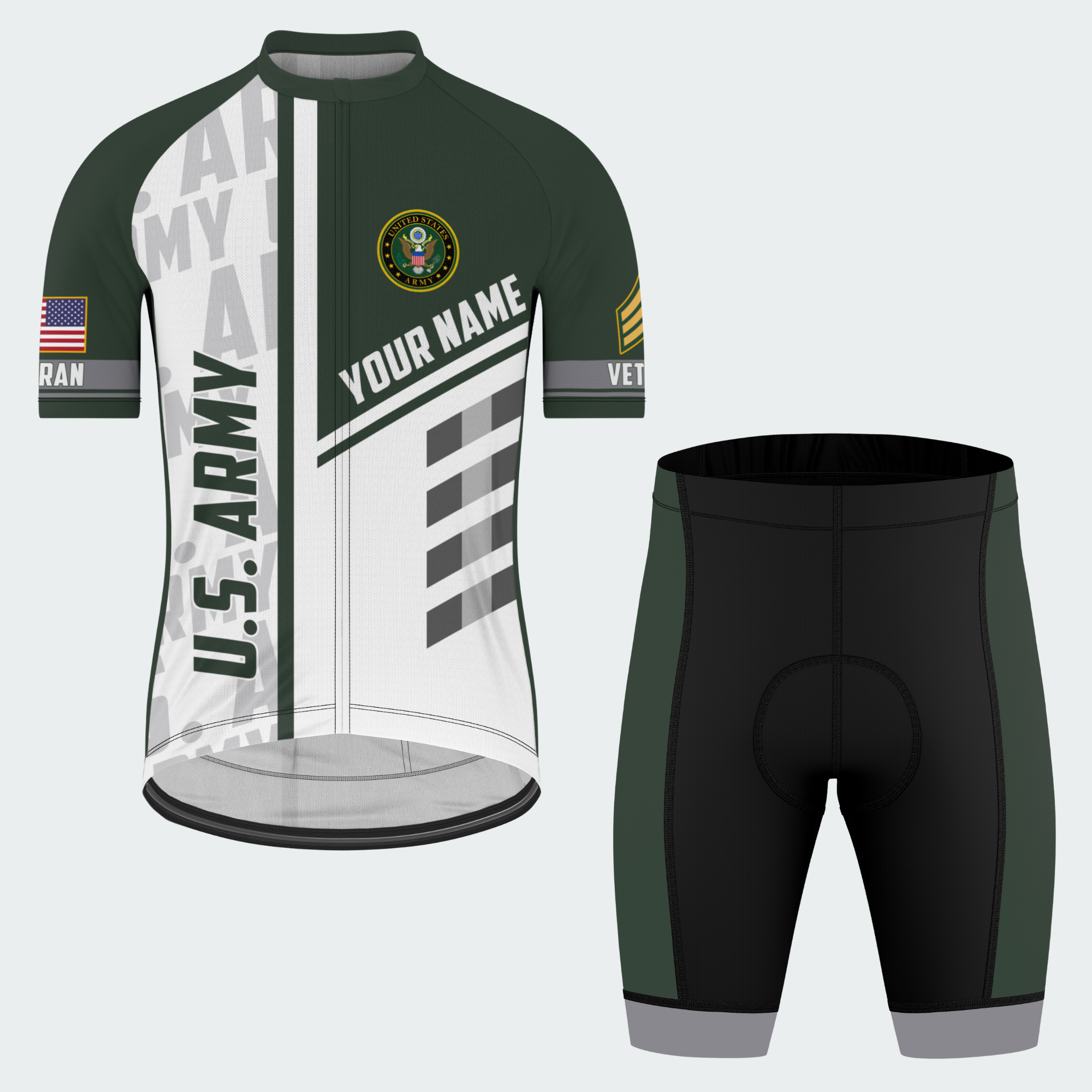 Men’s Personalized U.S. Army Veteran Cycling Jersey & Kit