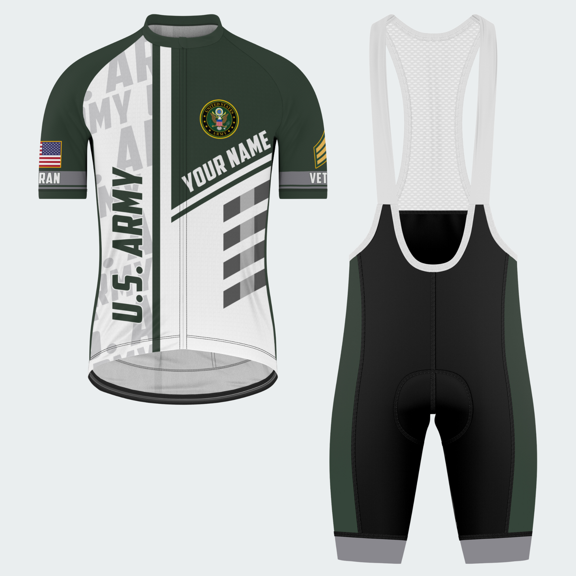 Men’s Personalized U.S. Army Veteran Cycling Jersey & Kit