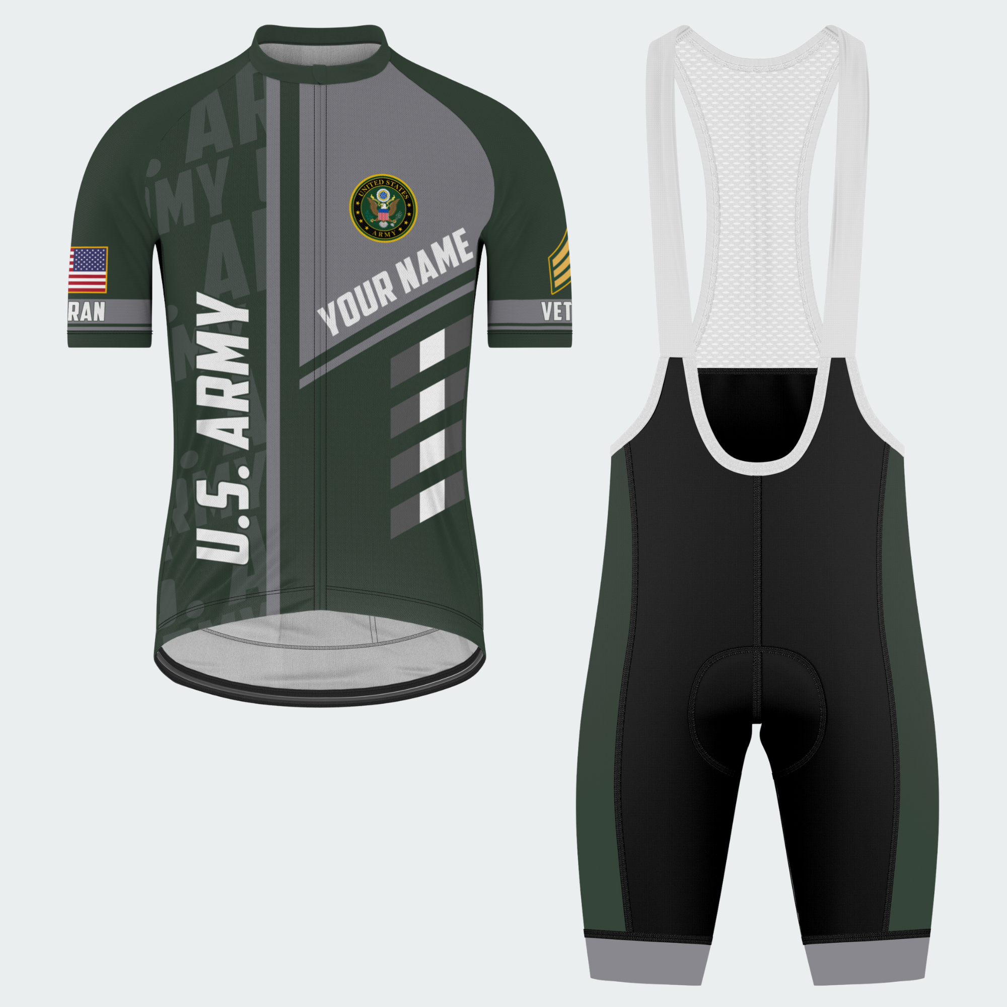 Men’s Personalized Army Veteran of The USA Cycling Jersey & Kit