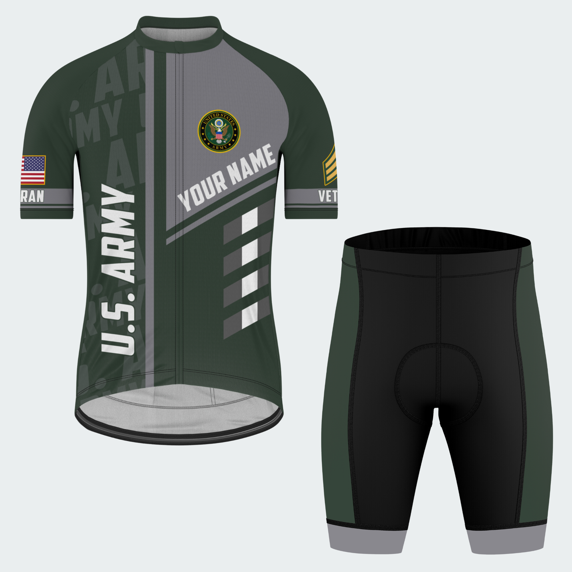 Men’s Personalized Army Veteran of The USA Cycling Jersey & Kit