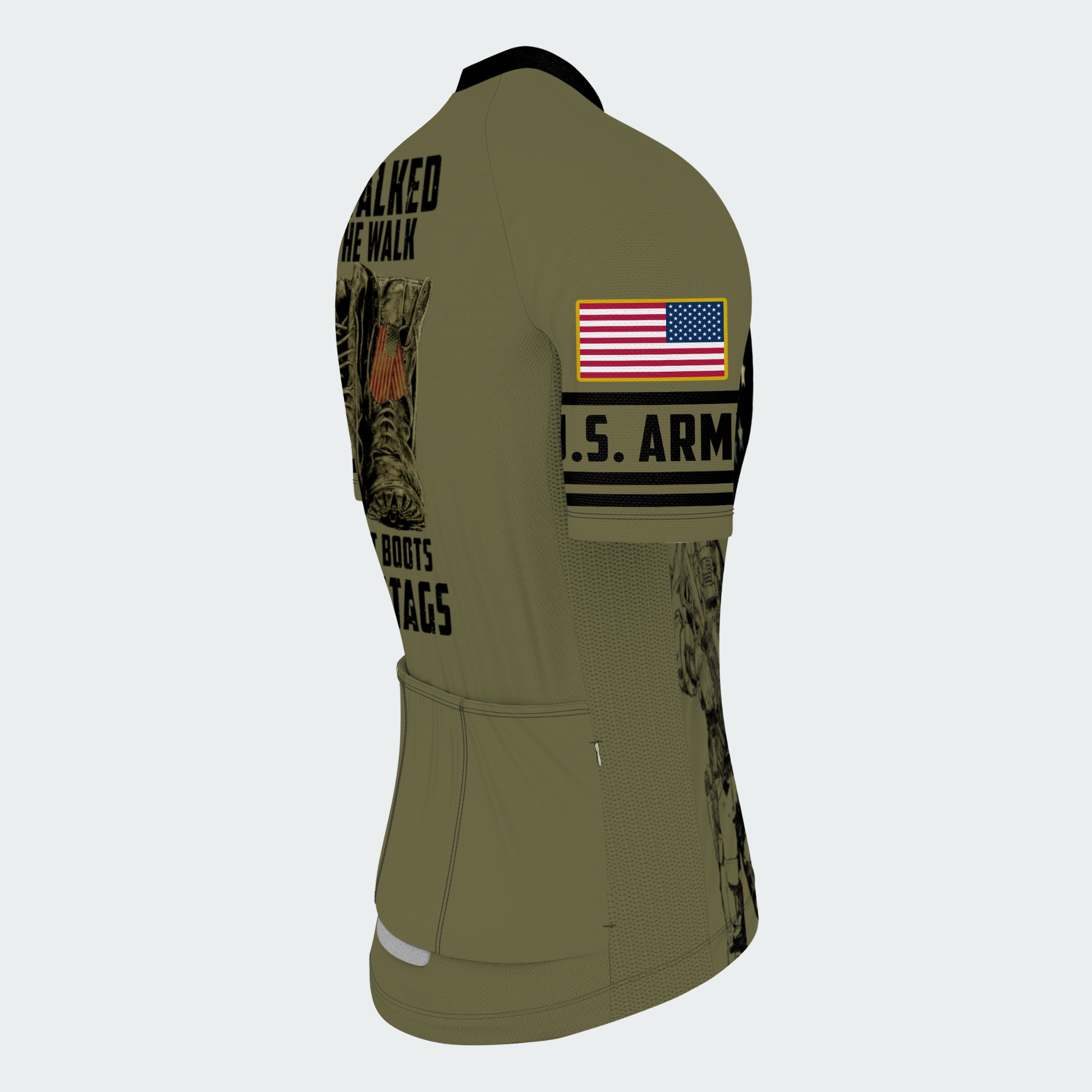 Men’s Personalized I Walked The Walk Army Veteran Cycling Jersey & Kit
