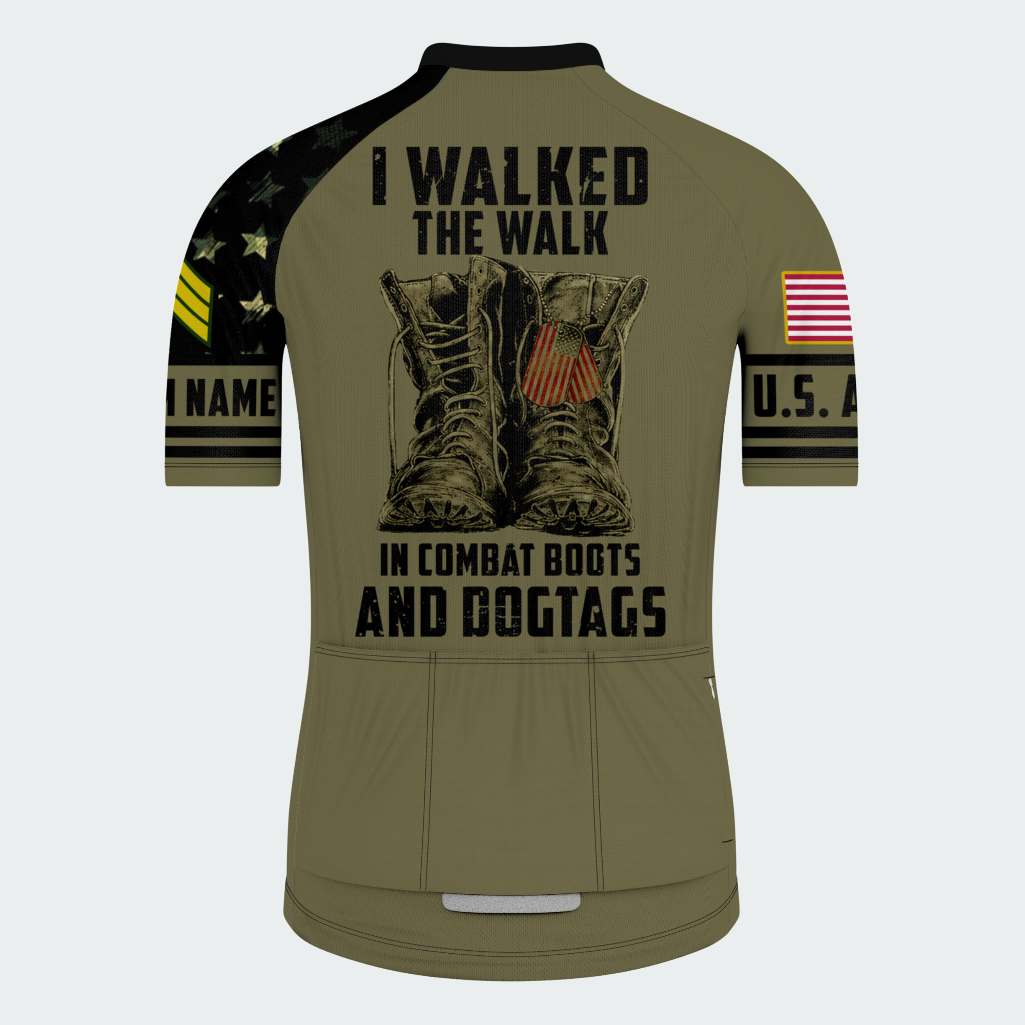 Men’s Personalized I Walked The Walk Army Veteran Cycling Jersey & Kit