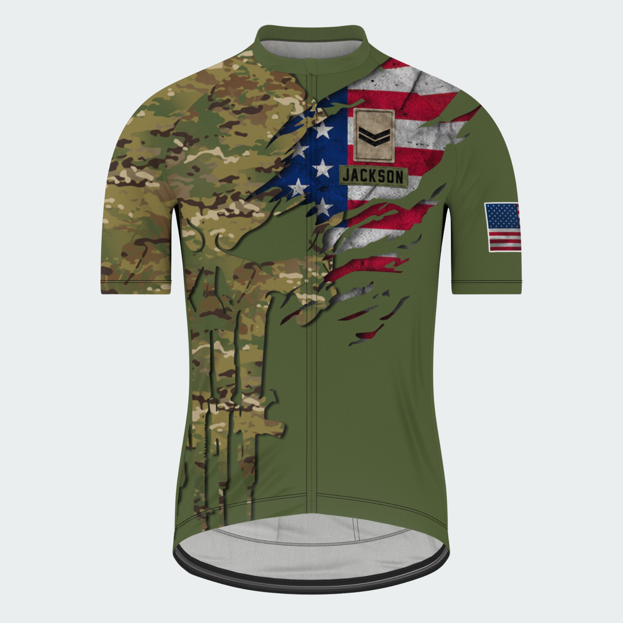 Men’s Personalized U.S. Army Veteran Dad Cycling Jersey & Kit