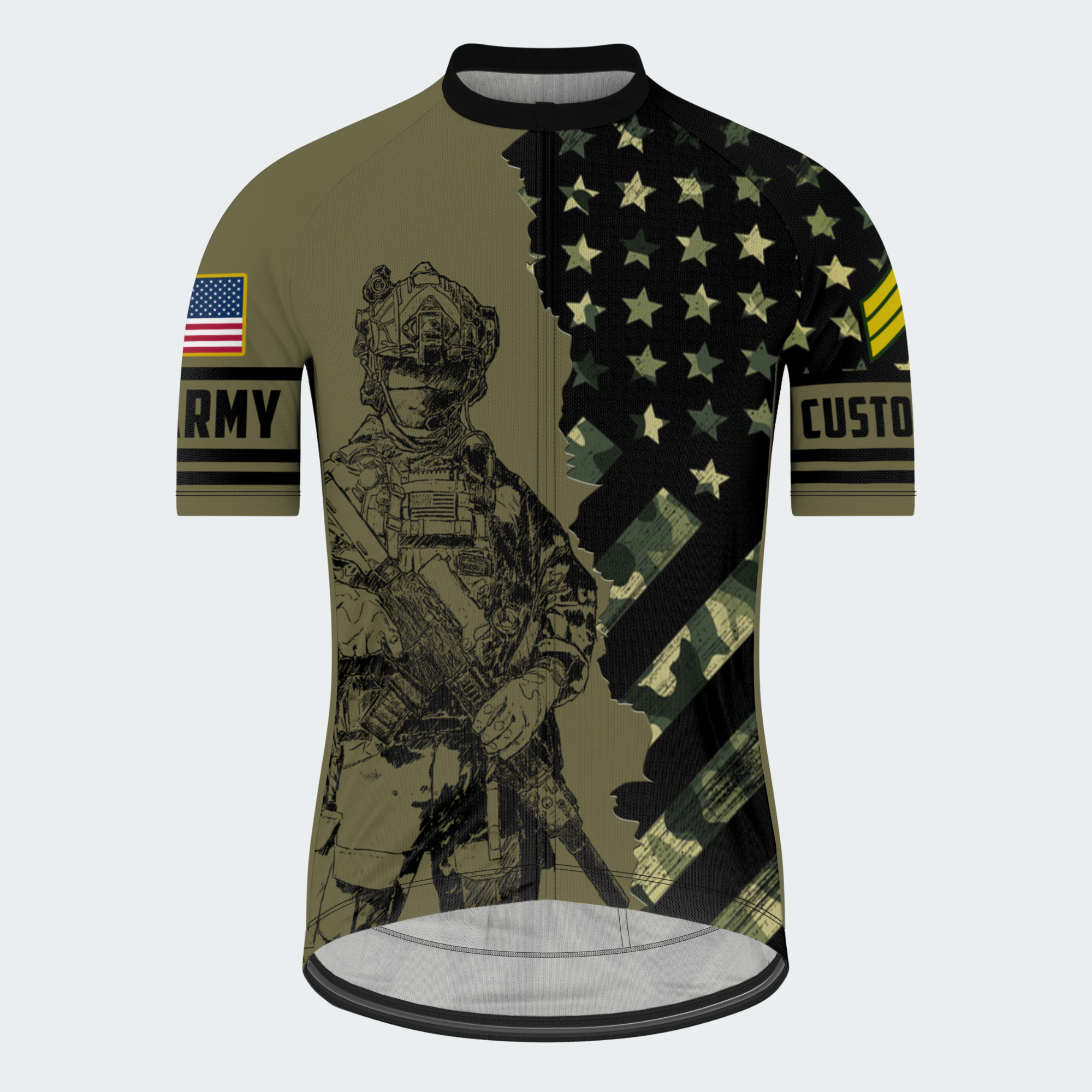 Men’s Personalized I Walked The Walk Army Veteran Cycling Jersey & Kit