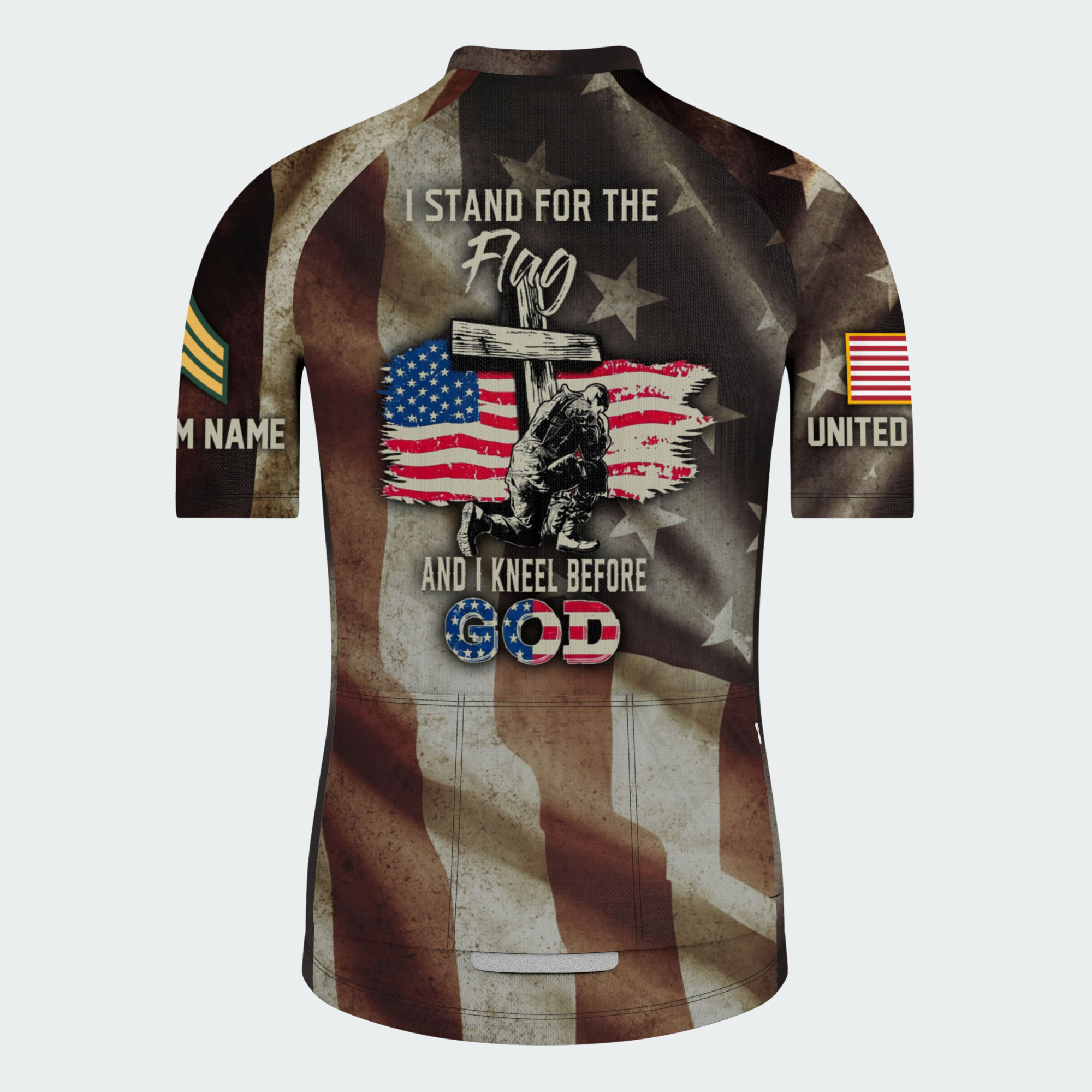 Men’s I Stand For The Flag Patriotic Veteran Cycling Jersey & Kit