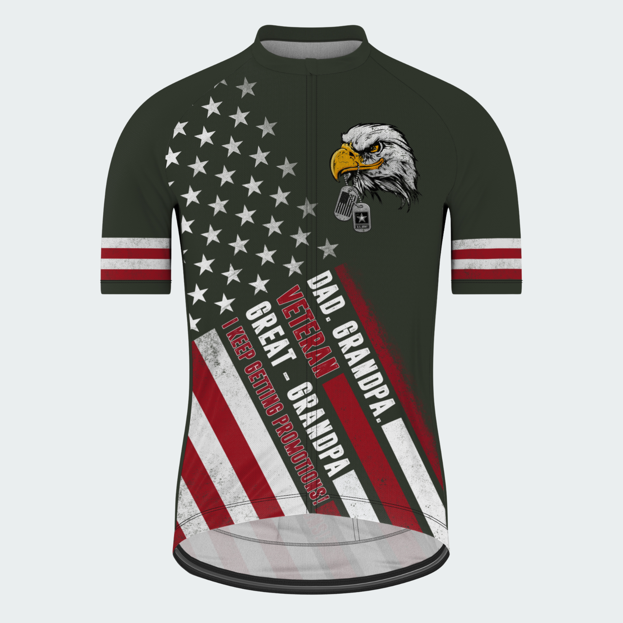 Men’s Personalized Army Veteran Family Pride Cycling Jersey & Kit