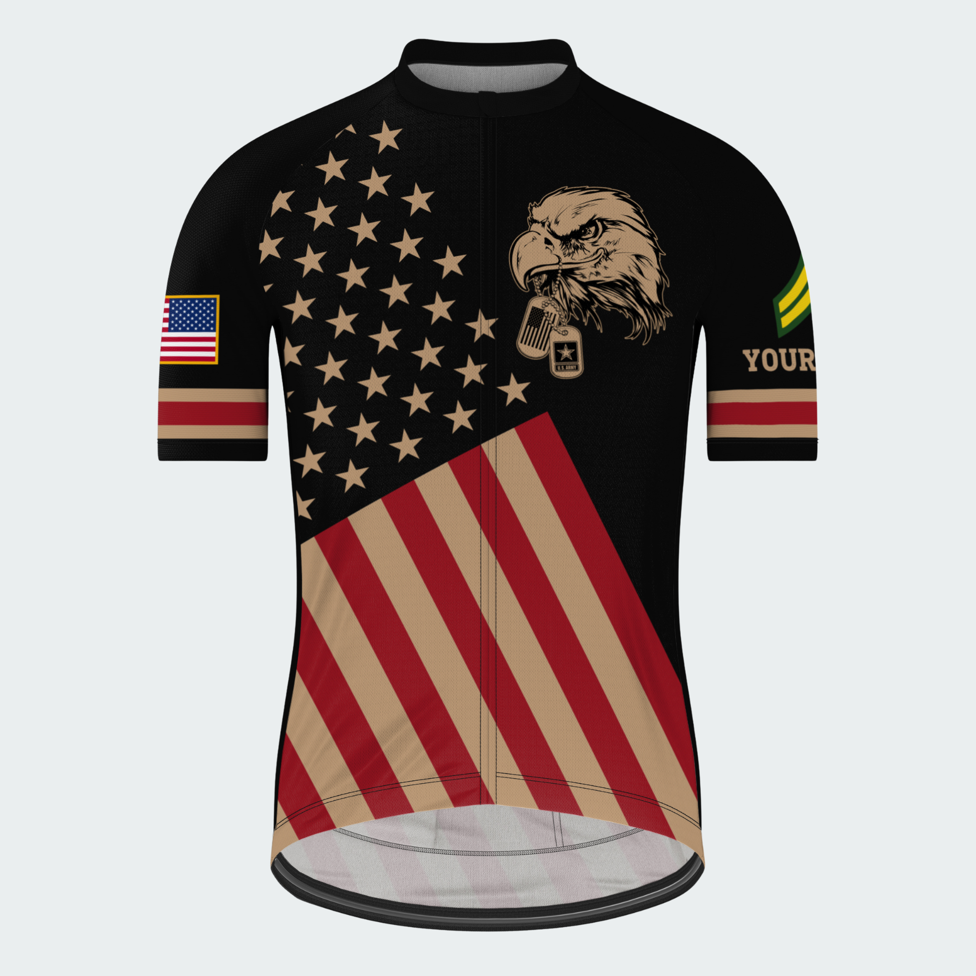 Men’s Personalized Veteran Never Ends Cycling Jersey & Kit